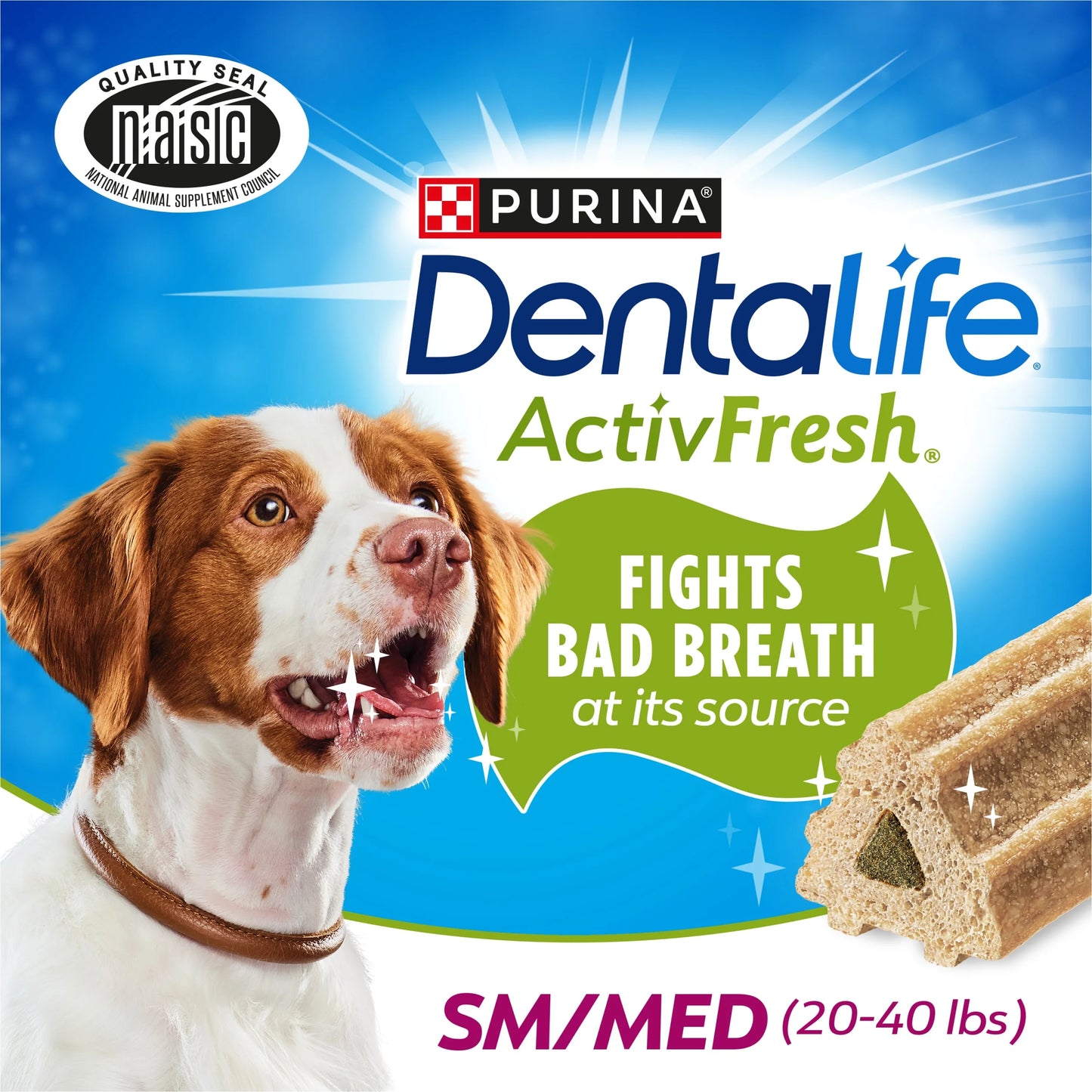 Activfresh Small & Medium Dog Treats with Chicken Chews, 15.5 Oz Pouch (21 Count)