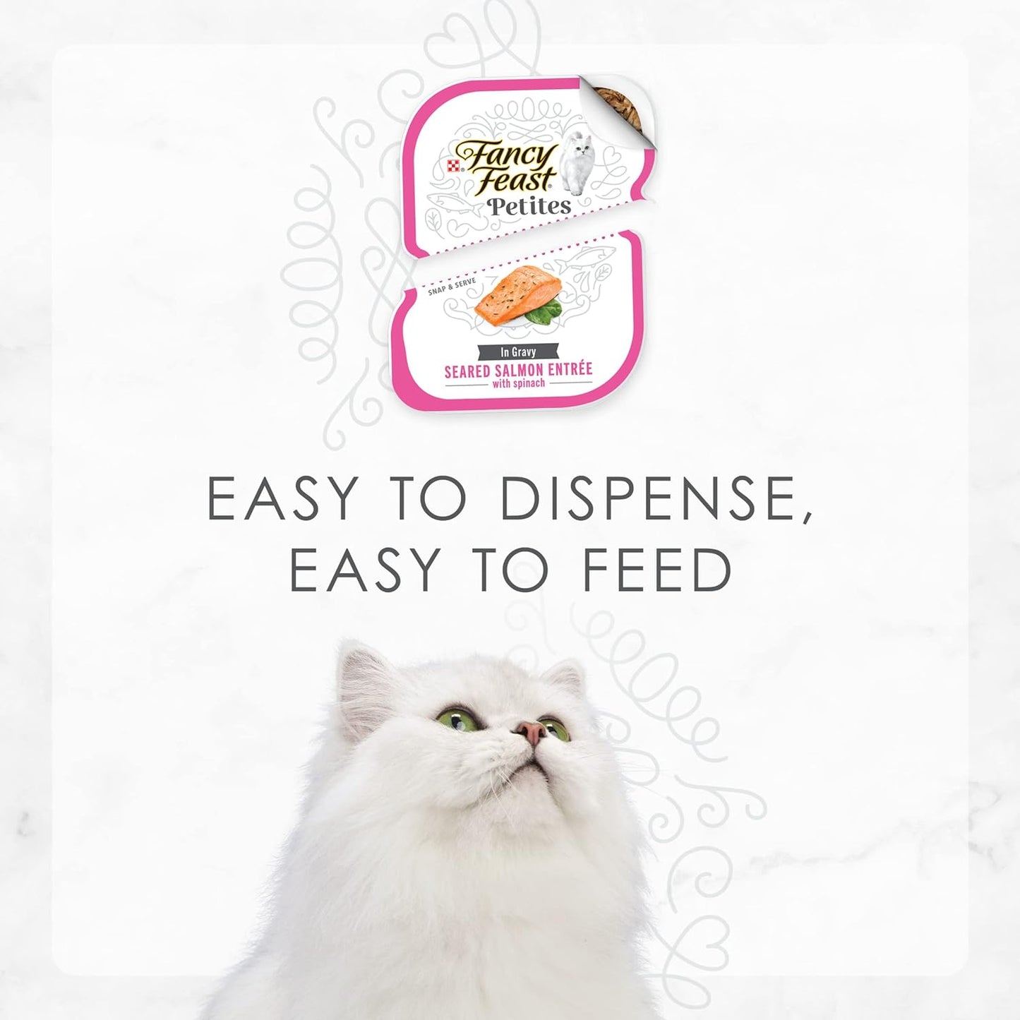 Purina Fancy Feast Gourmet Gravy Wet Cat Food, Petites Seared Salmon with Spinac