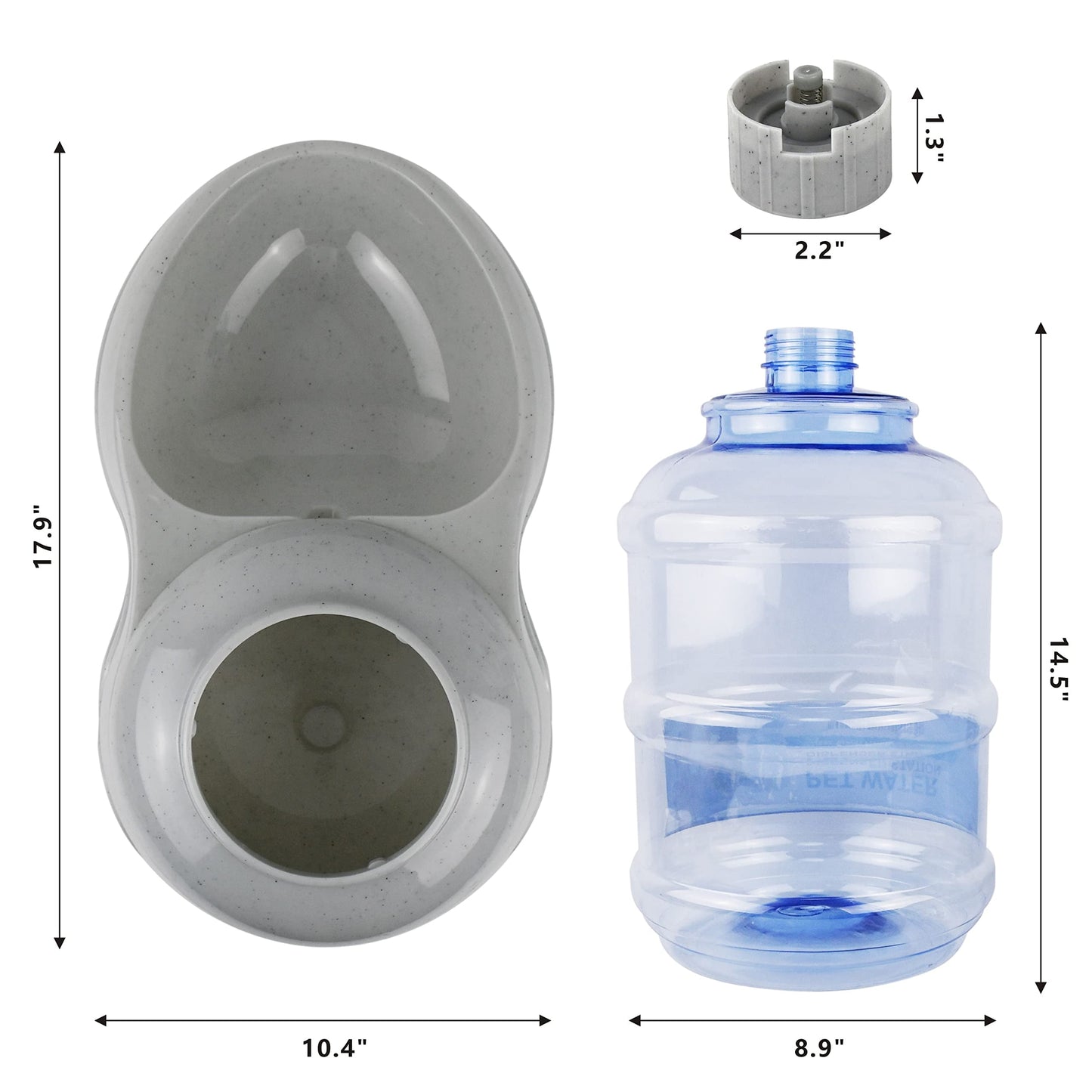 Automatic Pet Water Dispenser 1 and 3 Gallon Cat Water Dispenser and Cat Food