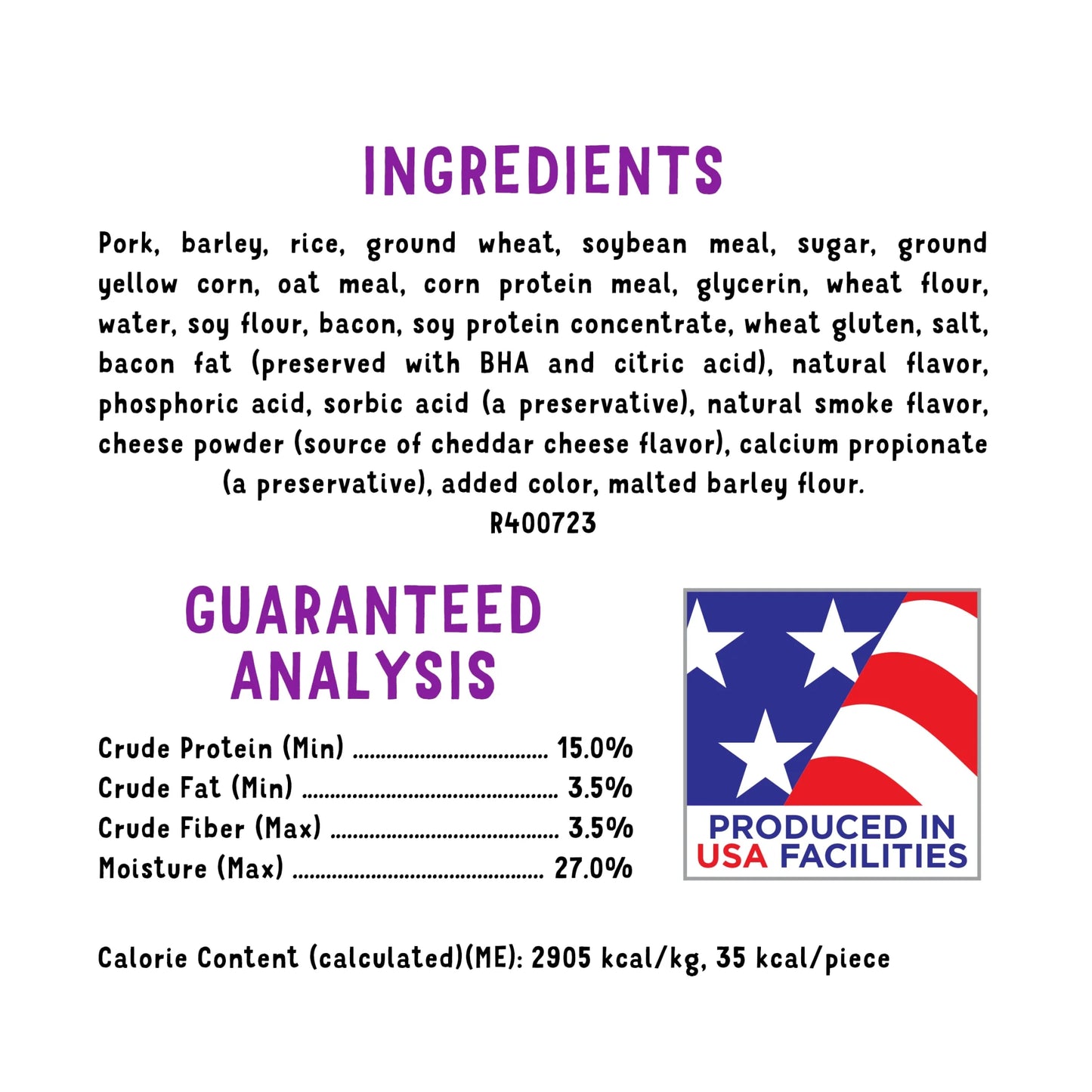 Purina Strips Dog Treats with Real Bacon & Cheese Flavors Tender Chews, 40 Oz Pouch