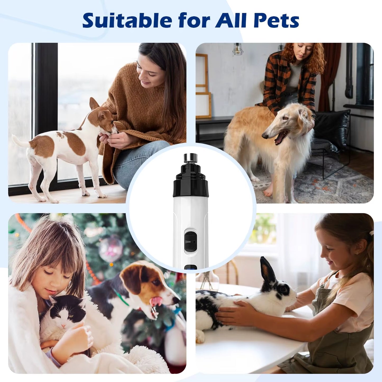 2024 New Silent Grind Pro for Dogs Silent Grind Pro Dog Nail Trimmer Electric Dog Nail Clippers Pet Paws Grooming Smoothing Tool