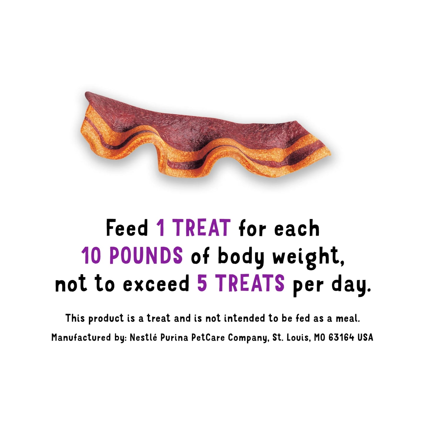 Purina Strips Dog Treats with Real Bacon & Cheese Flavors Tender Chews, 40 Oz Pouch