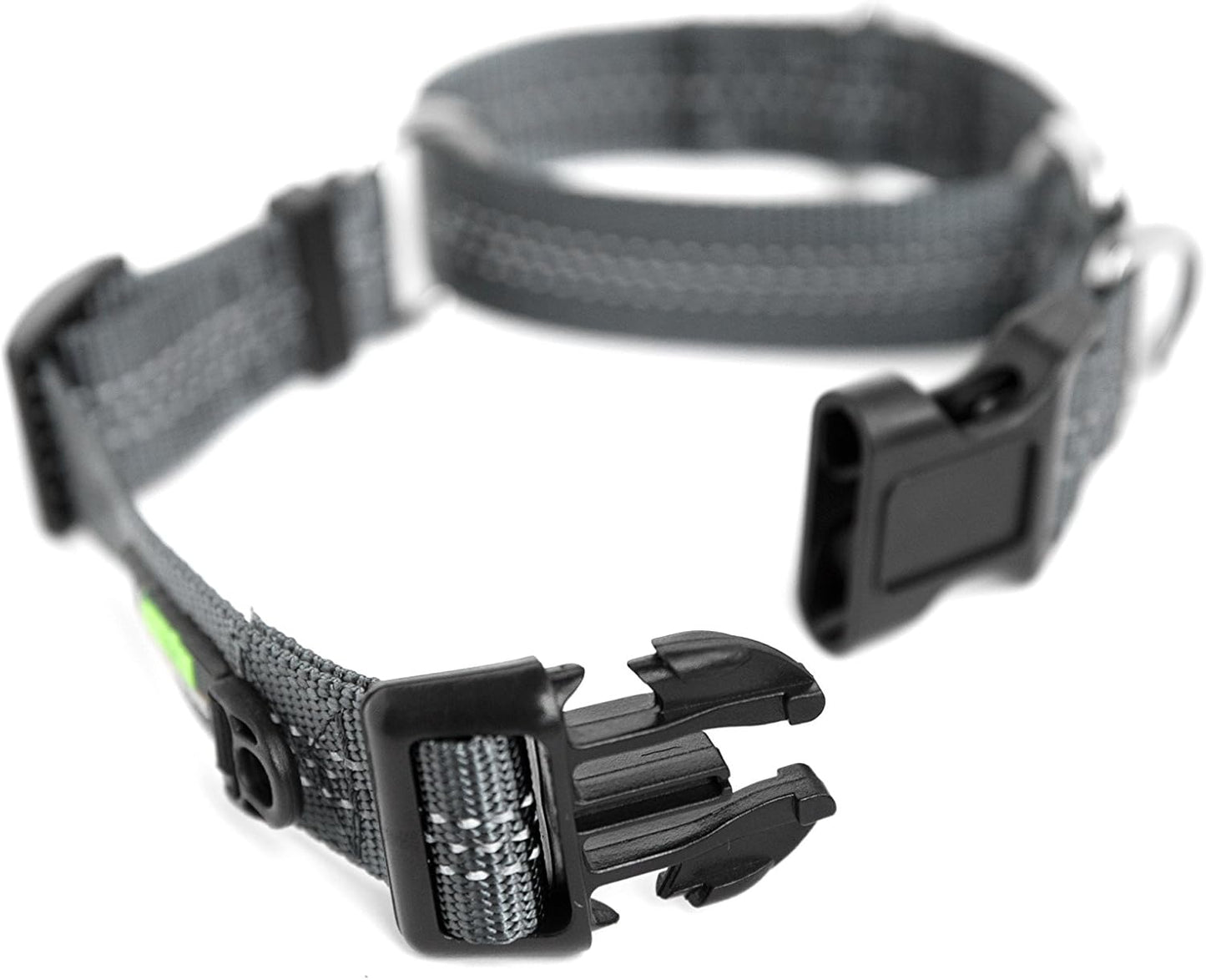 Martingale Nylon Training Collar. Our Trainer Approved Limited Slip Collar. Modified Cinch for Controlled Force for Optimal Training. Reflective Stitching to Keep Your Dog Safe