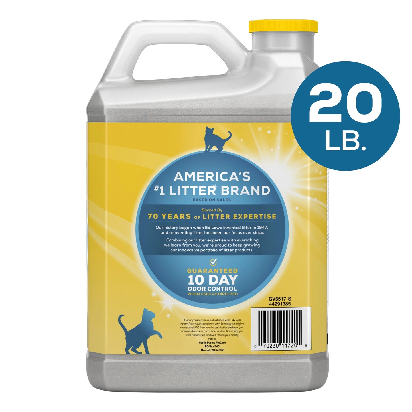 Purina Instant Action Clumping Cat Litter, Natural, Low Dust, Odor Control, 20 Lb. Jug