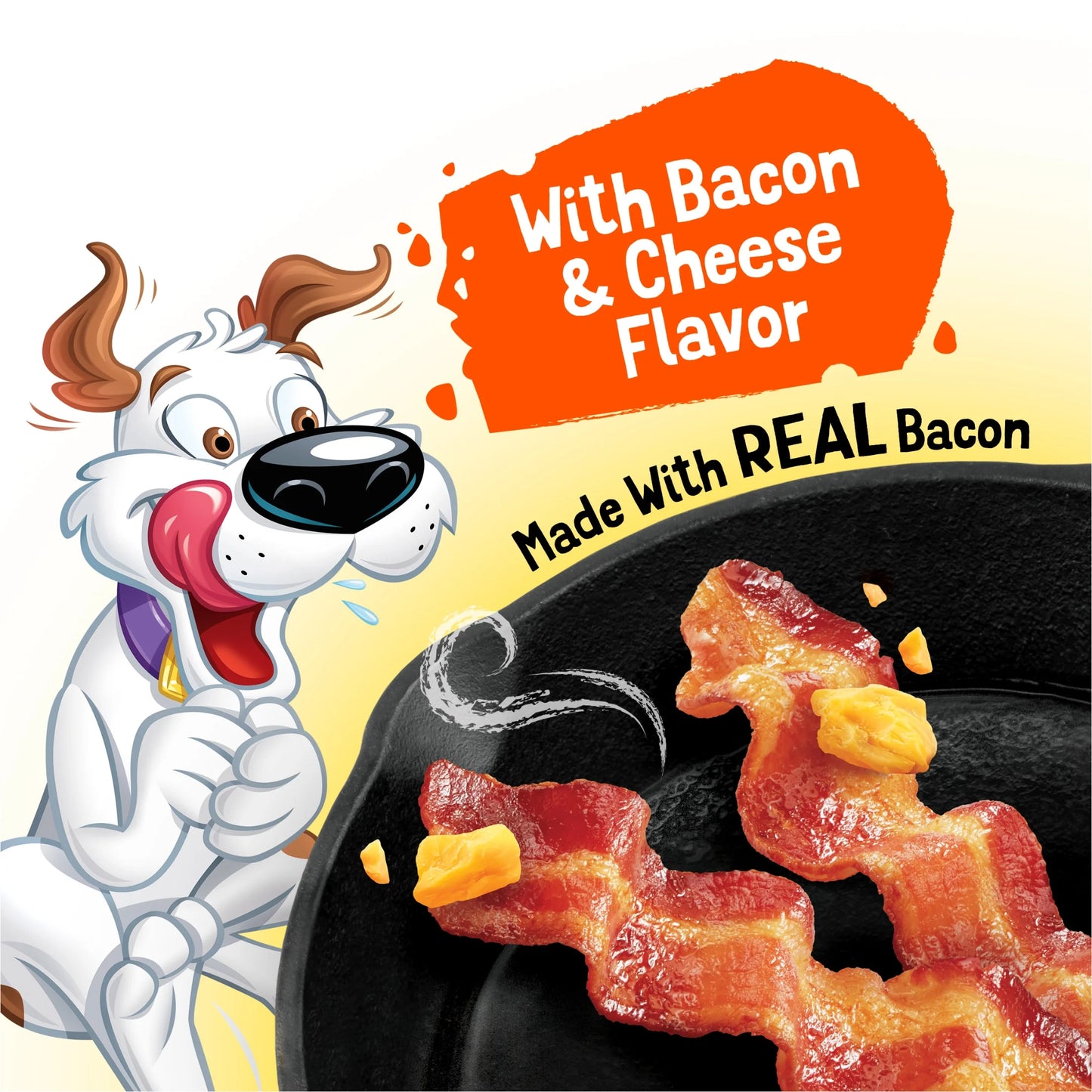 Purina Strips Dog Treats with Real Bacon & Cheese Flavors Tender Chews, 40 Oz Pouch