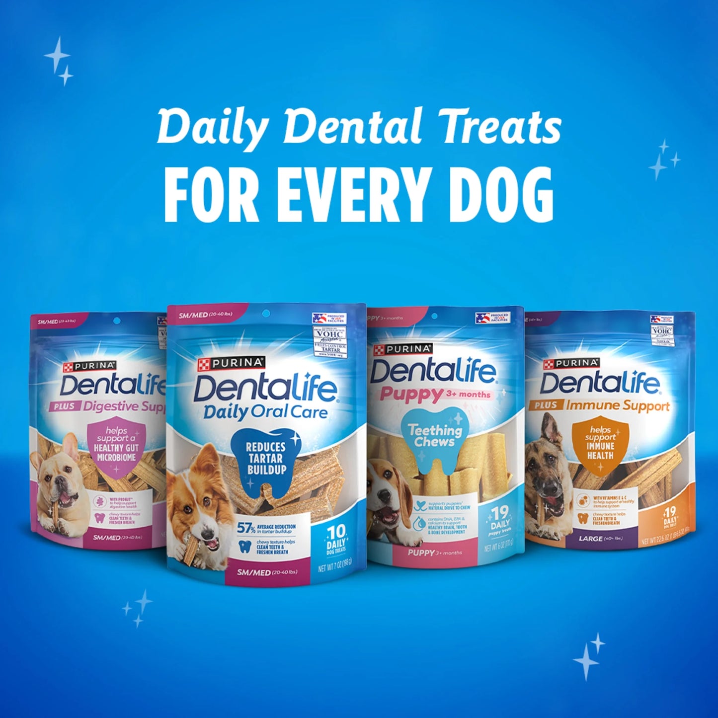 Purina Daily Oral Care Chicken Flavor Toy Breed Dog Dental Chews – 17.1 Oz Pouch (58 Ct)
