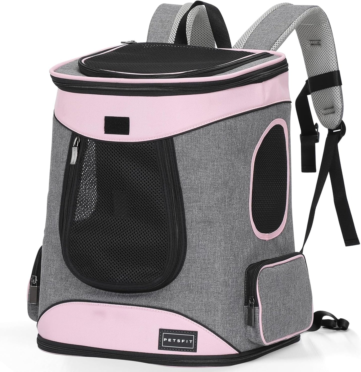 Dog Backpack Carrier with Upgrade Waist Cushion Design to Better Fit the Waist, Suitable for Small and Medium Dogs Cats, and Rabbits up to 18 Pounds