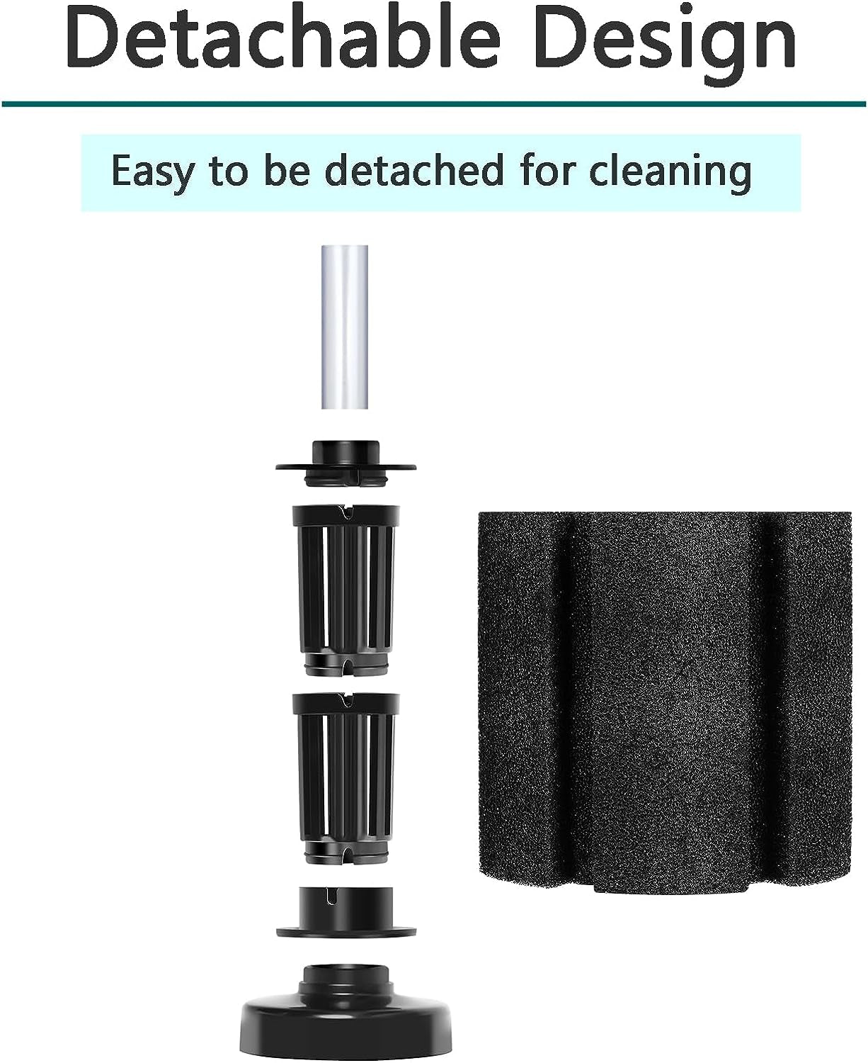 Aquarium Sponge Filter Breeding Fry Betta Shrimp Nano Fish Tank 4Pcs (Large up to 60Gal)