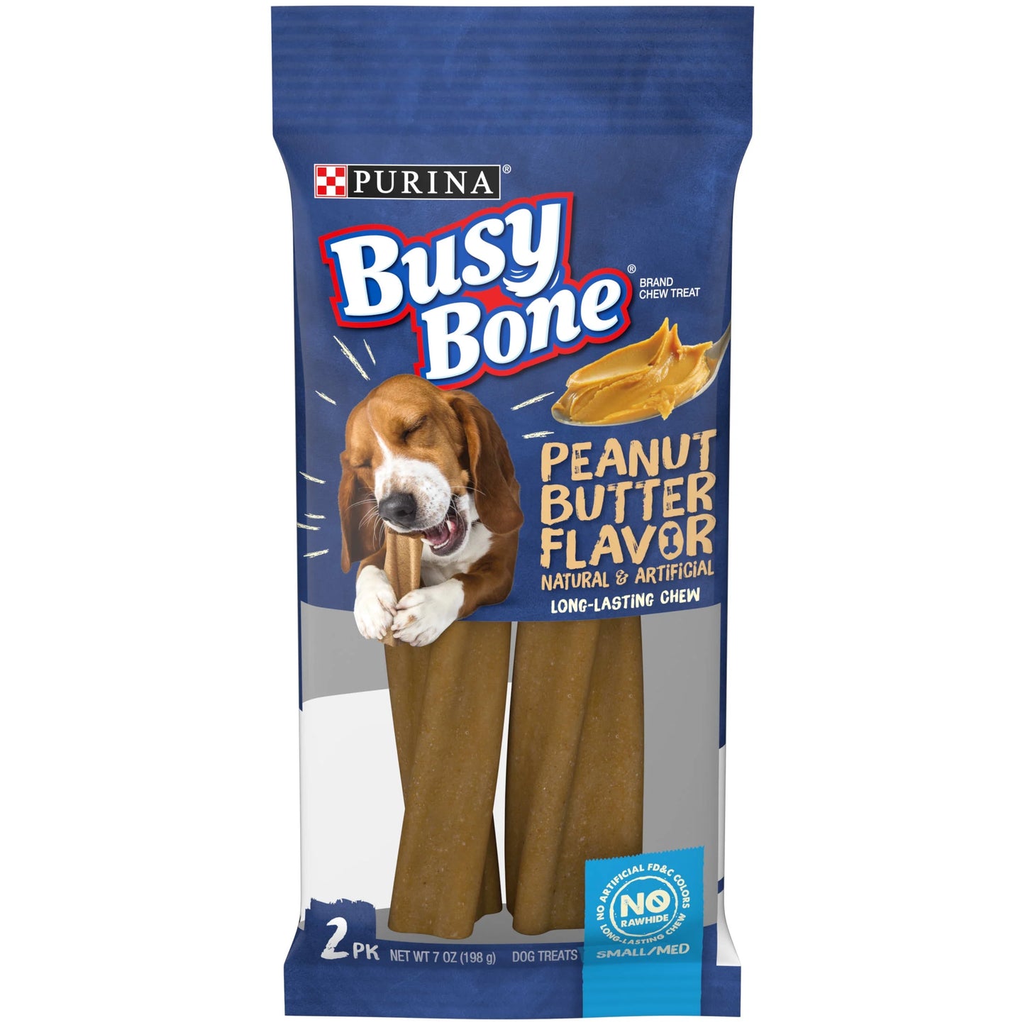 Purina Small & Medium Dog Treats with Natural Peanut Butter Chews, 7 Oz Pouch (2 Count)