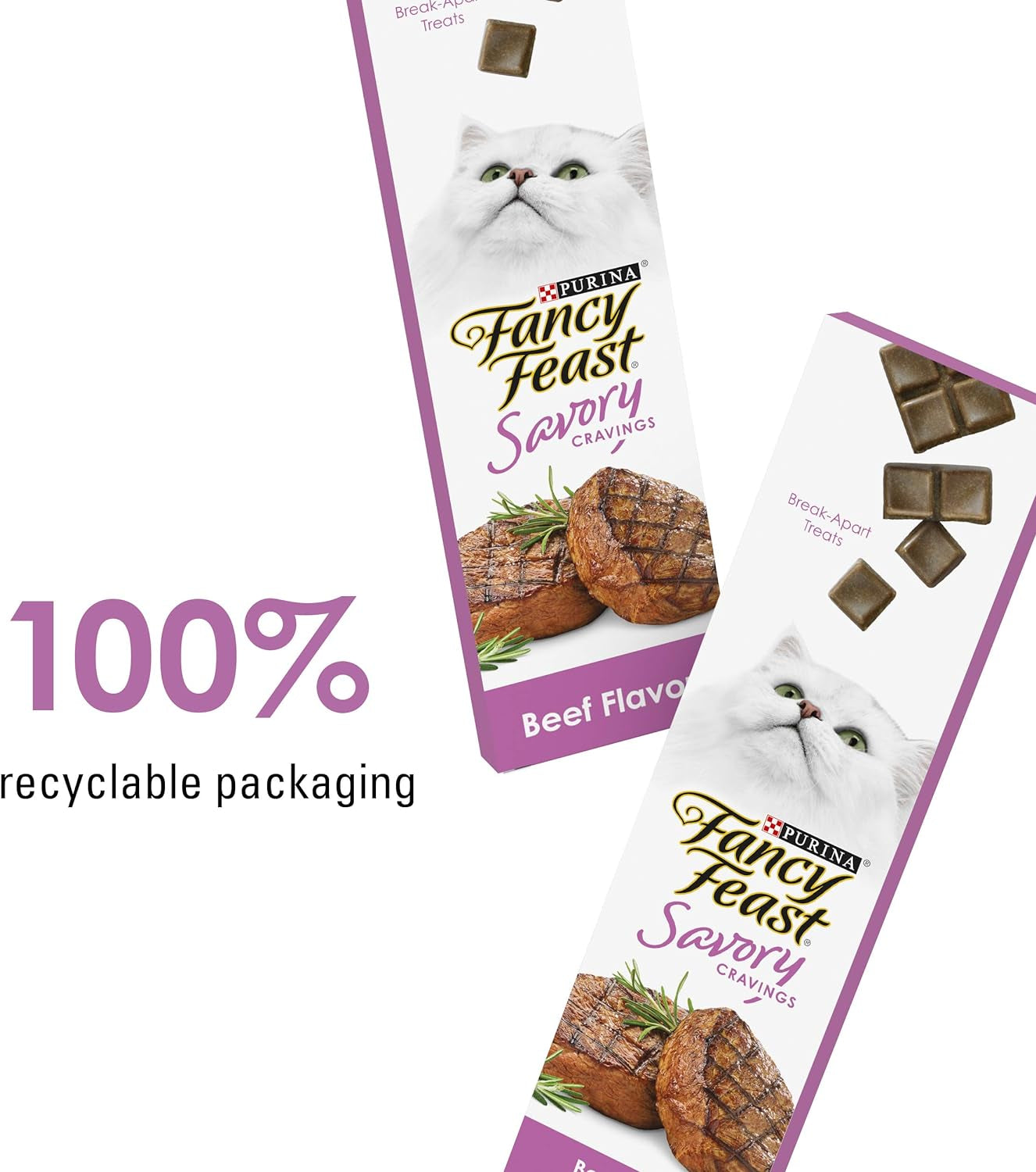 Purina Limited Ingredient Cat Treats, Savory Cravings Beef Flavor - (10 Packs of 3) 3 Oz. Boxes