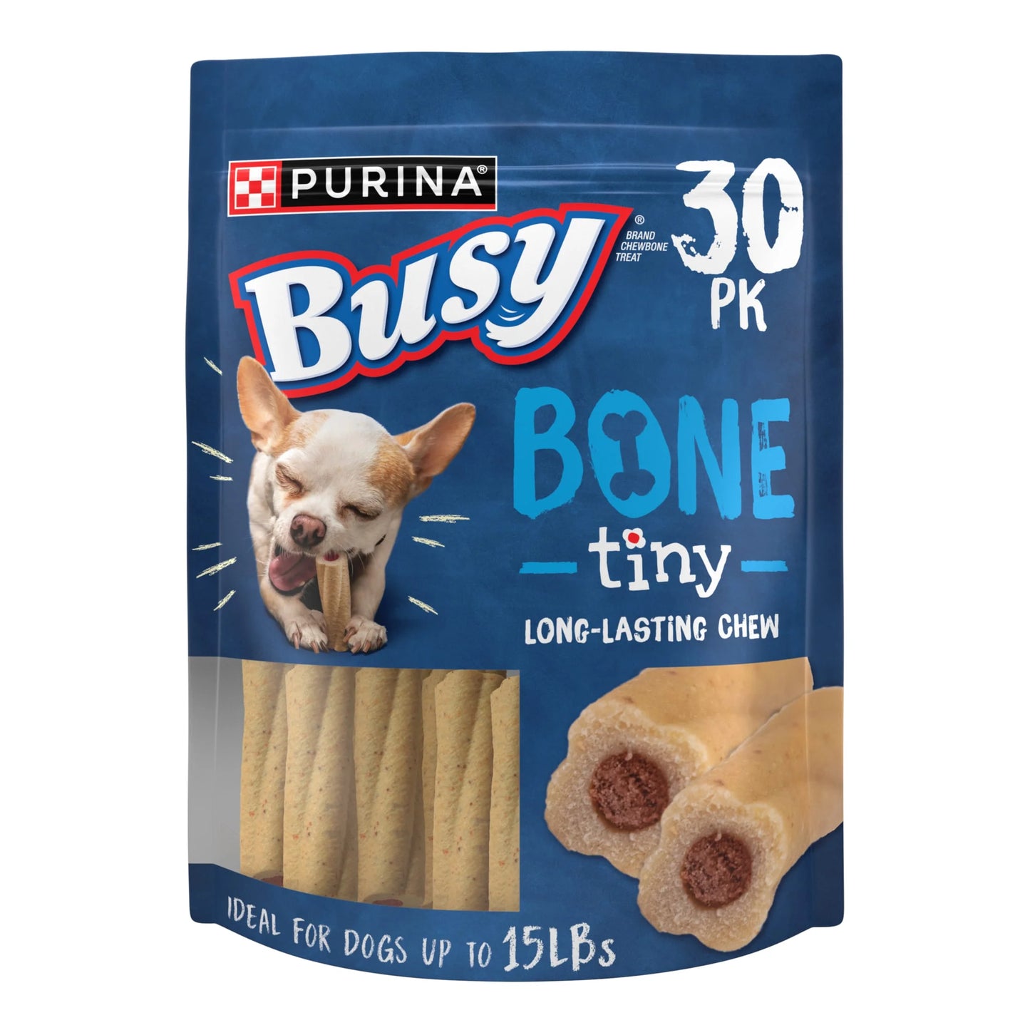 Purina up to 15 Lbs Dog Treats Original Pork, Long-Lasting Chews, 17 Oz Pouch (30 Count)