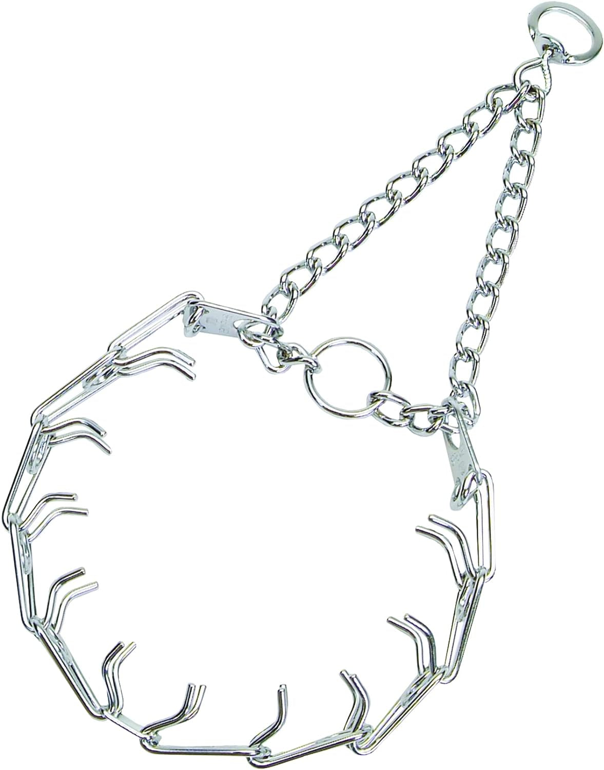 - Ultra-Plus Prong Dog Training Collar - Chrome - 3.8 Mm X 22" Neck Size; 25" Chain Length