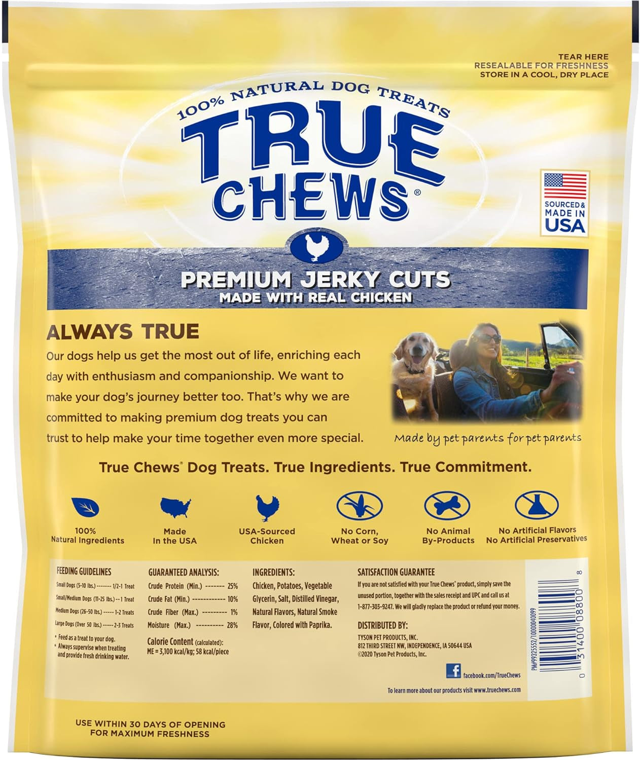 True Chews Premium Jerky Cuts Natural Dog Treats, Chicken 32 Oz Bag