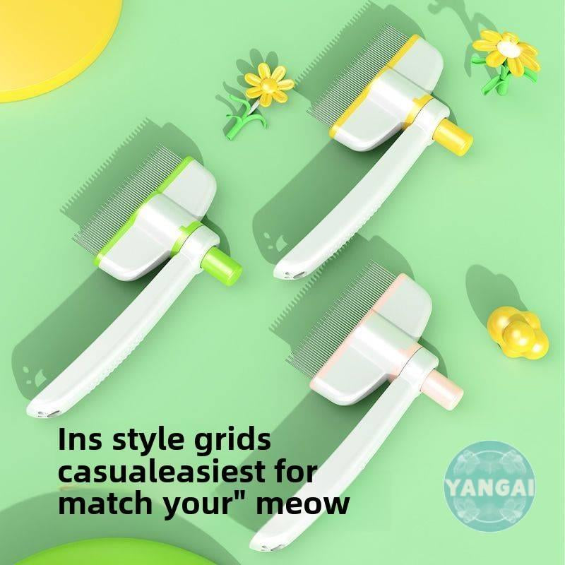 Cat and Dog Comb, Knot Removal and Floating Hair Removal Tool, Pet Self-Cleaning Comb, Long Hair Massage, Knotting and Hair Removal Special