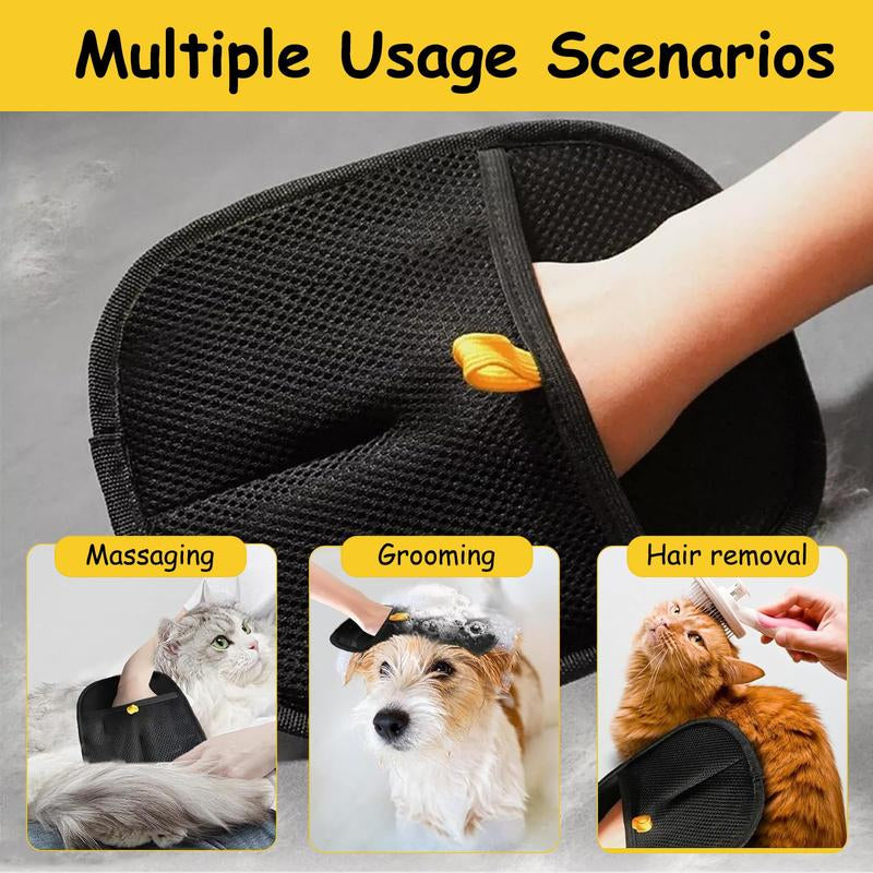 Pet Hair Removal Gloves, Electrostatic Removal Gloves for Pet Hair, Double-Sided Grooming Gloves for Dog & Cat, Reusable Pet Hair Remover Glove for Carpet, Couch, Clothing, Furniture 2025 New