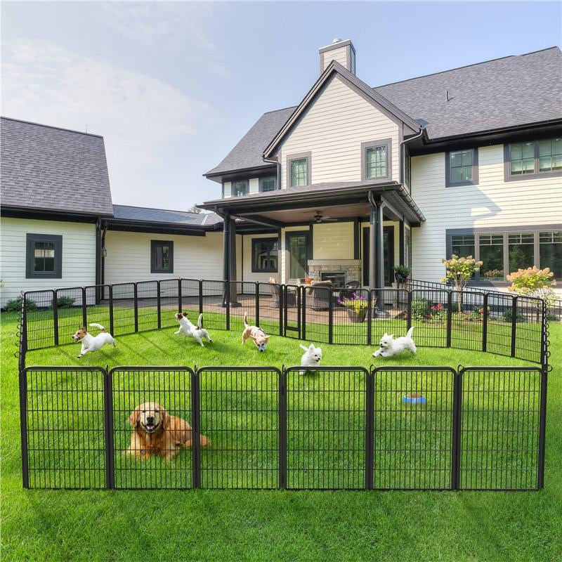 【Mom'S Gift】Yaheetech Dog Playpen 6/8/12/16 Panels Metal Pet Playpen, Outdoor Indoor Dog Exercise Barrier Fence, 25/32/40/47 Inch