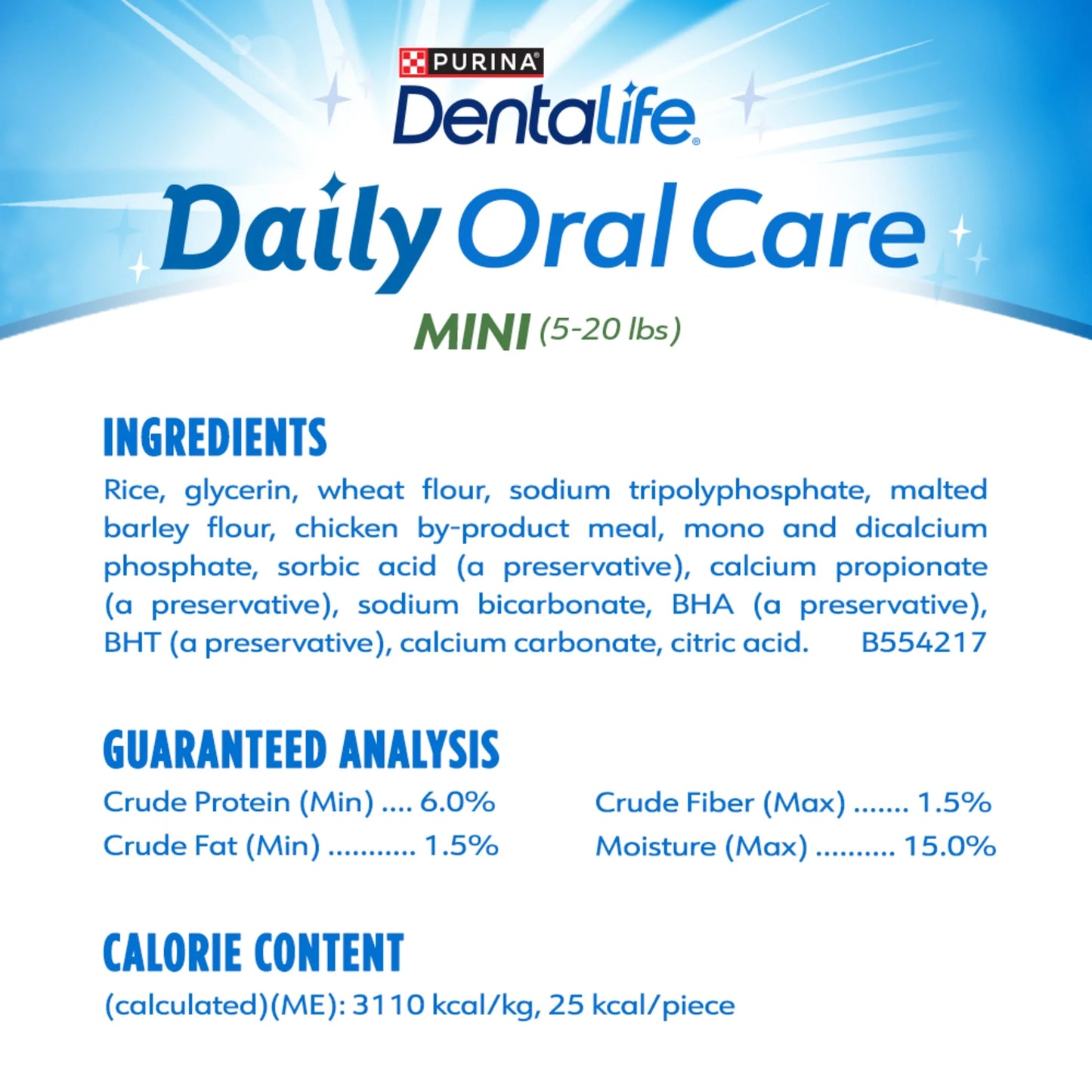 Purina Daily Oral Care Chicken Flavor Toy Breed Dog Dental Chews – 17.1 Oz Pouch (58 Ct)