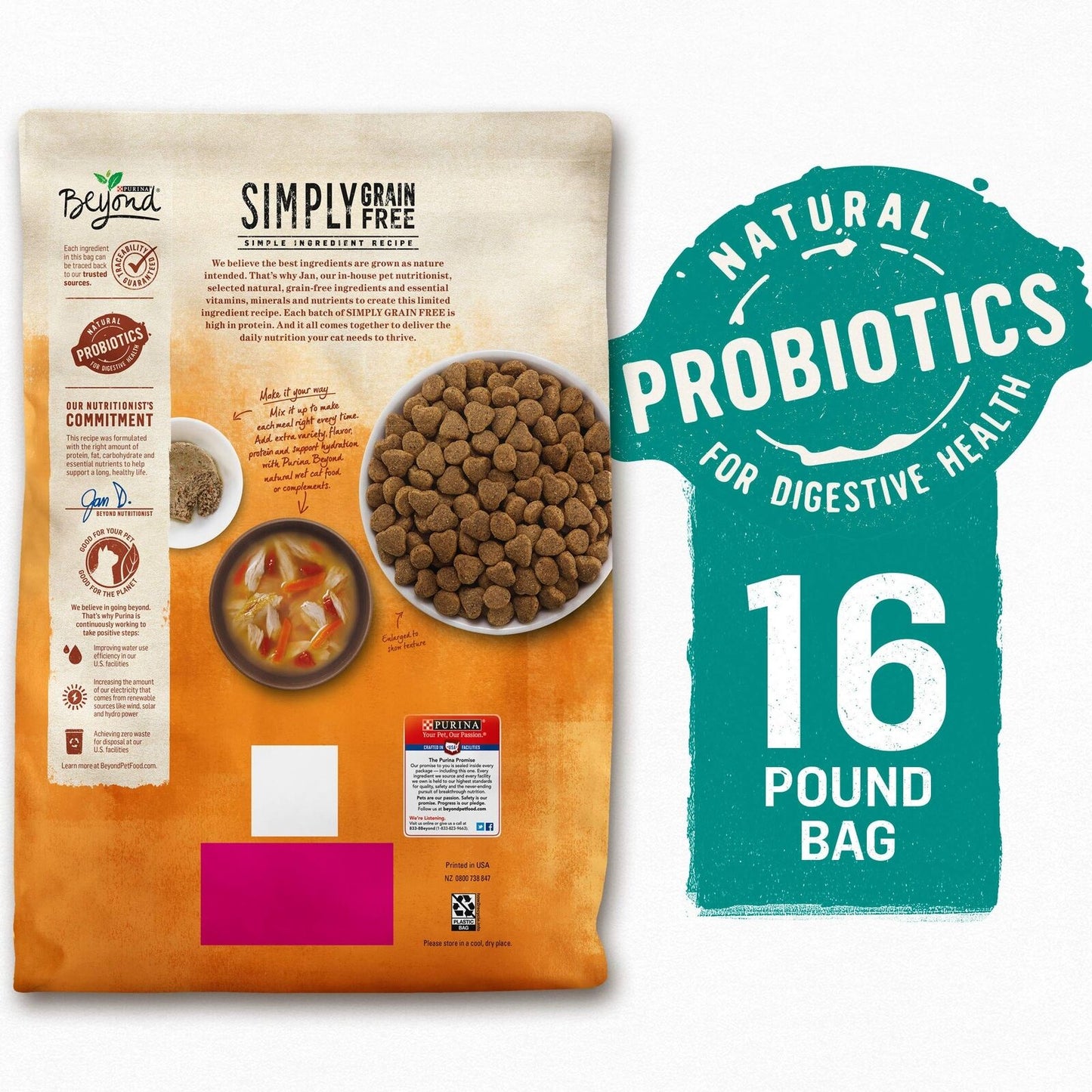 Purina beyond Grain Free, Natural Dry Cat Food, Grain Free White Meat Chicken...