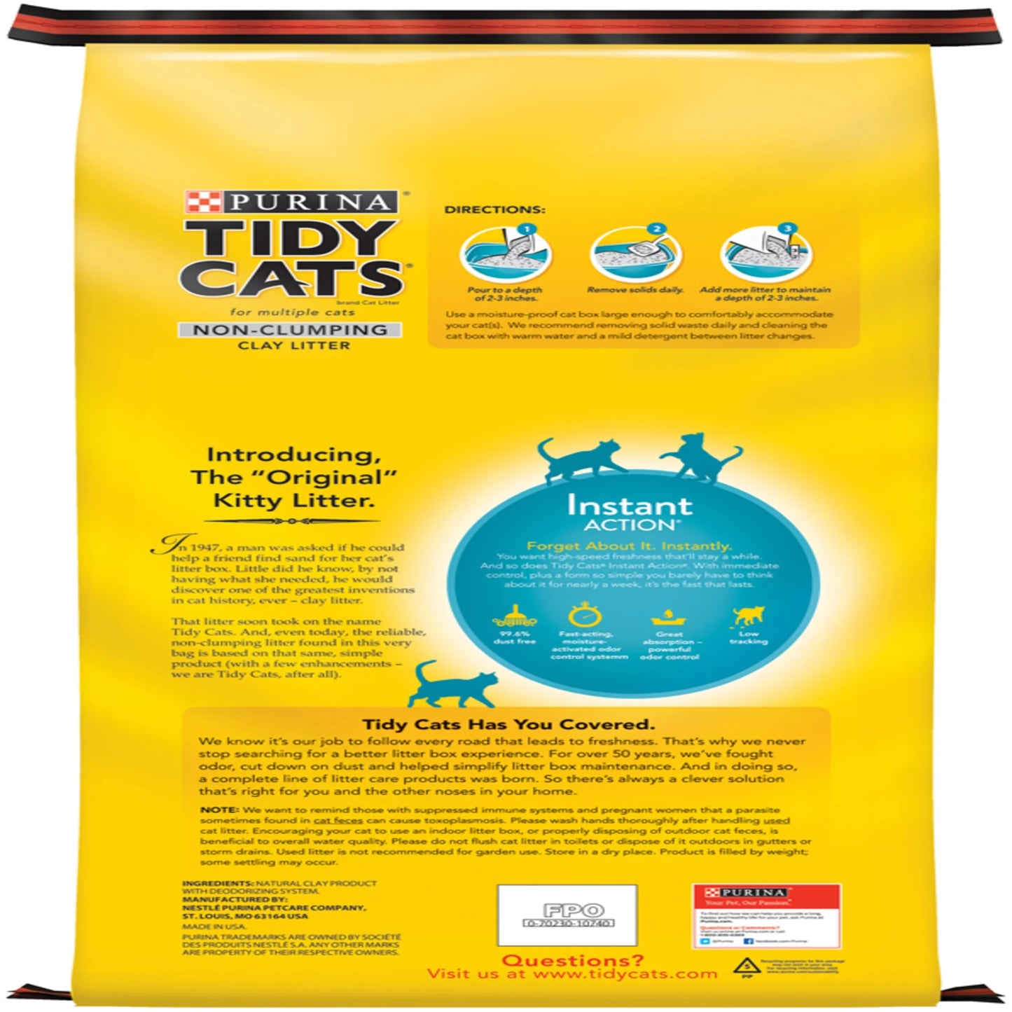 Purina Instant Action Non Clumping Cat Litter Deodorizer