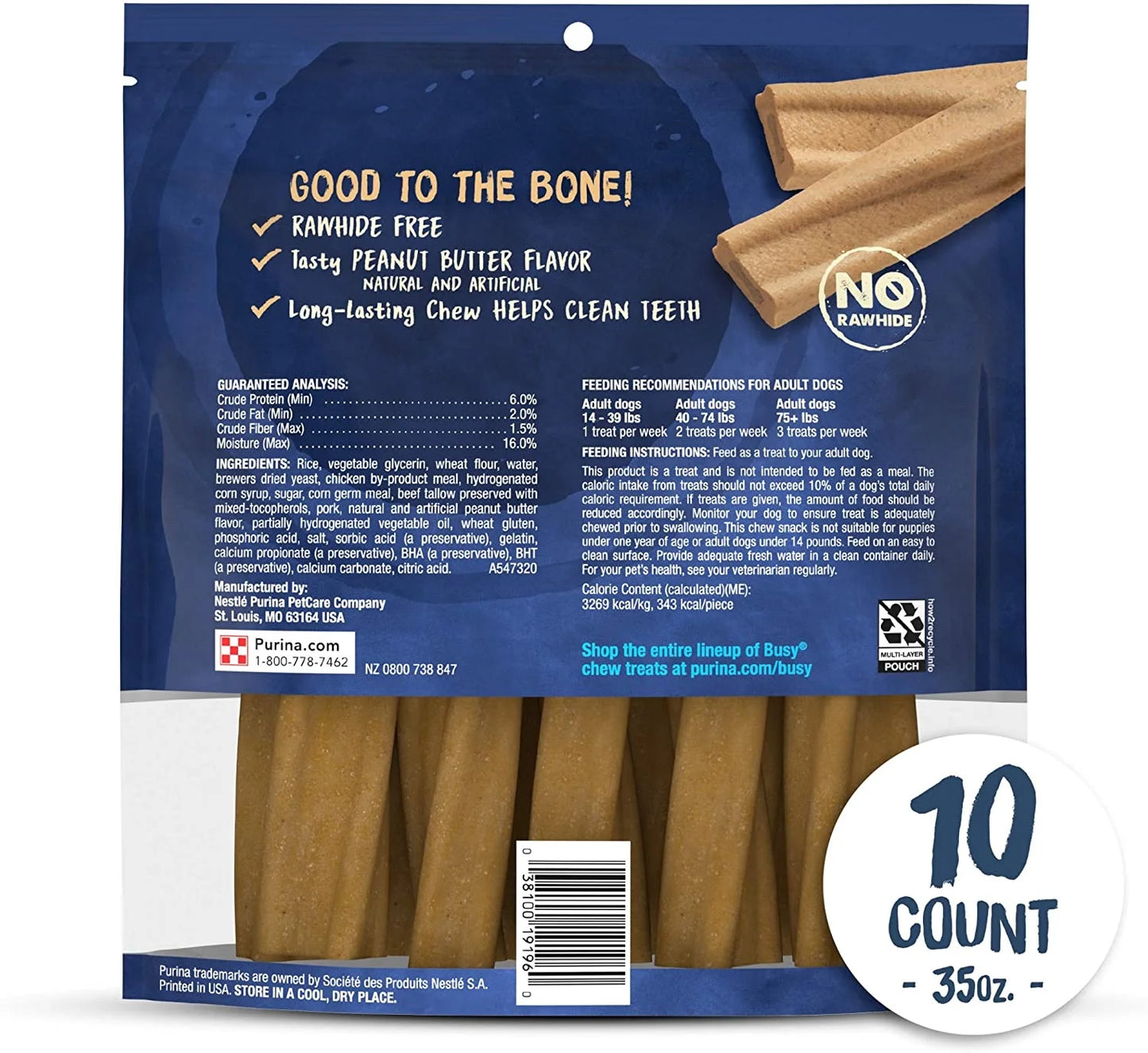 Busy Bone Dog Chew Peanut Butter