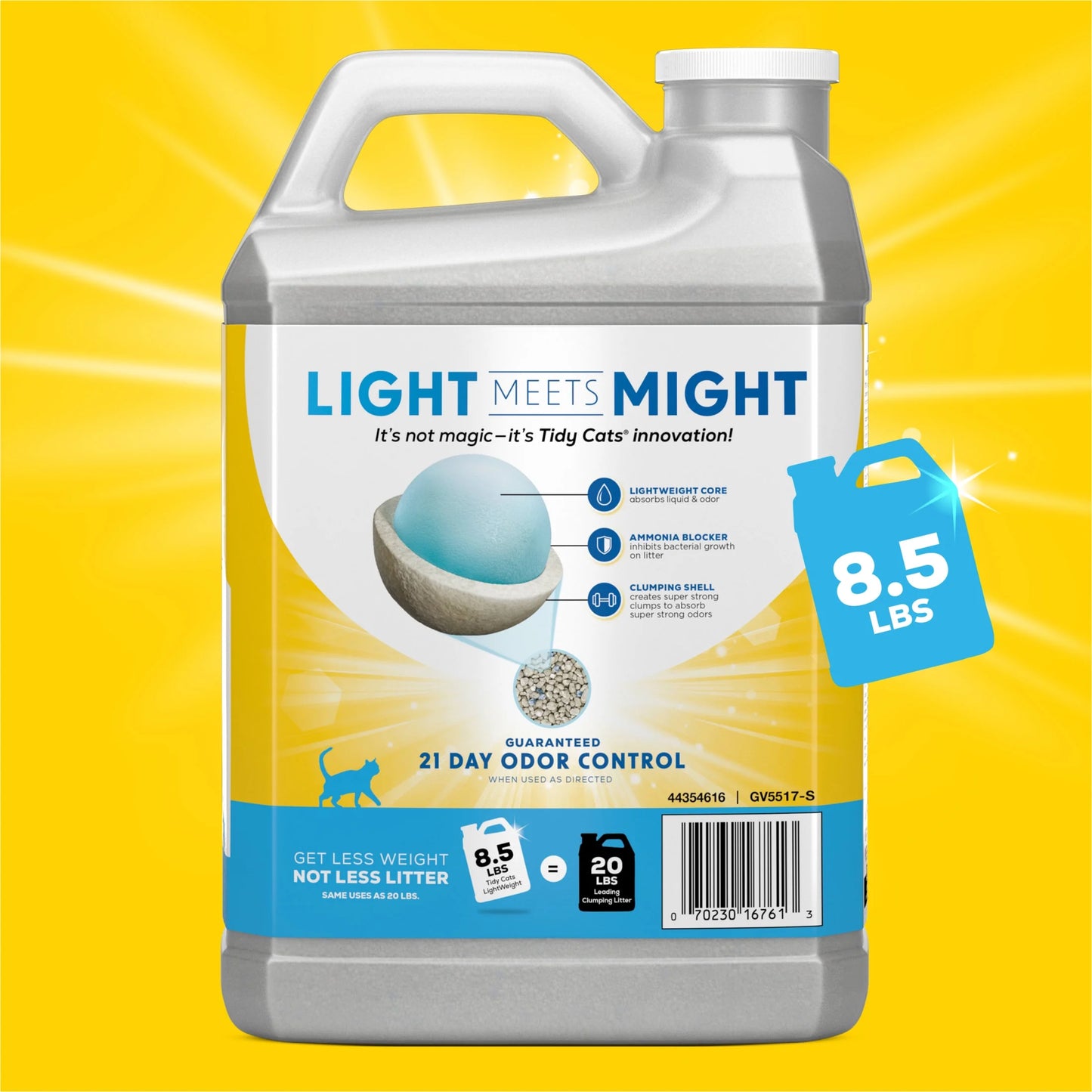 Purina Lightweight Clumping Cat Litter, Low Dust, 24/7 Odor Control 8.5 Lb. Jug