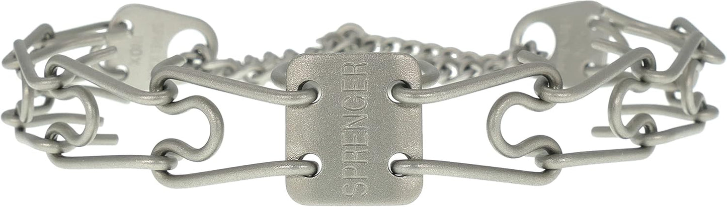 Matte Stainless Steel Scratch Resistant Dog Collar with Swivel D-Ring Training Collar for Small Dogs Made in Germany (16In X 2.25Mm (Neck Size up to 13 In) | Matte)