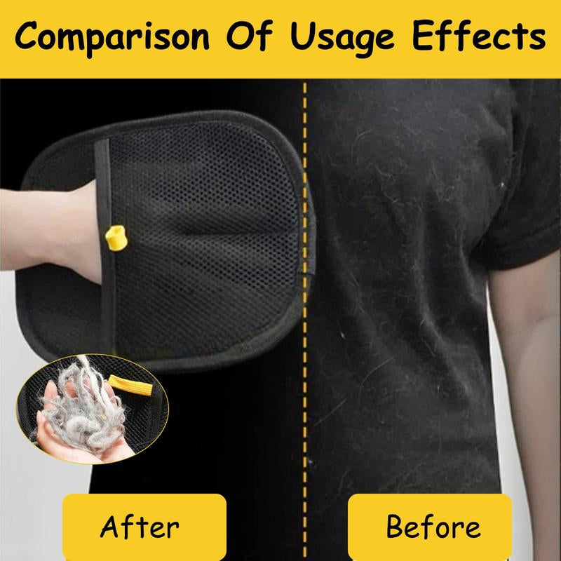 Pet Hair Removal Gloves, Electrostatic Removal Gloves for Pet Hair, Double-Sided Grooming Gloves for Dog & Cat, Reusable Pet Hair Remover Glove for Carpet, Couch, Clothing, Furniture 2025 New