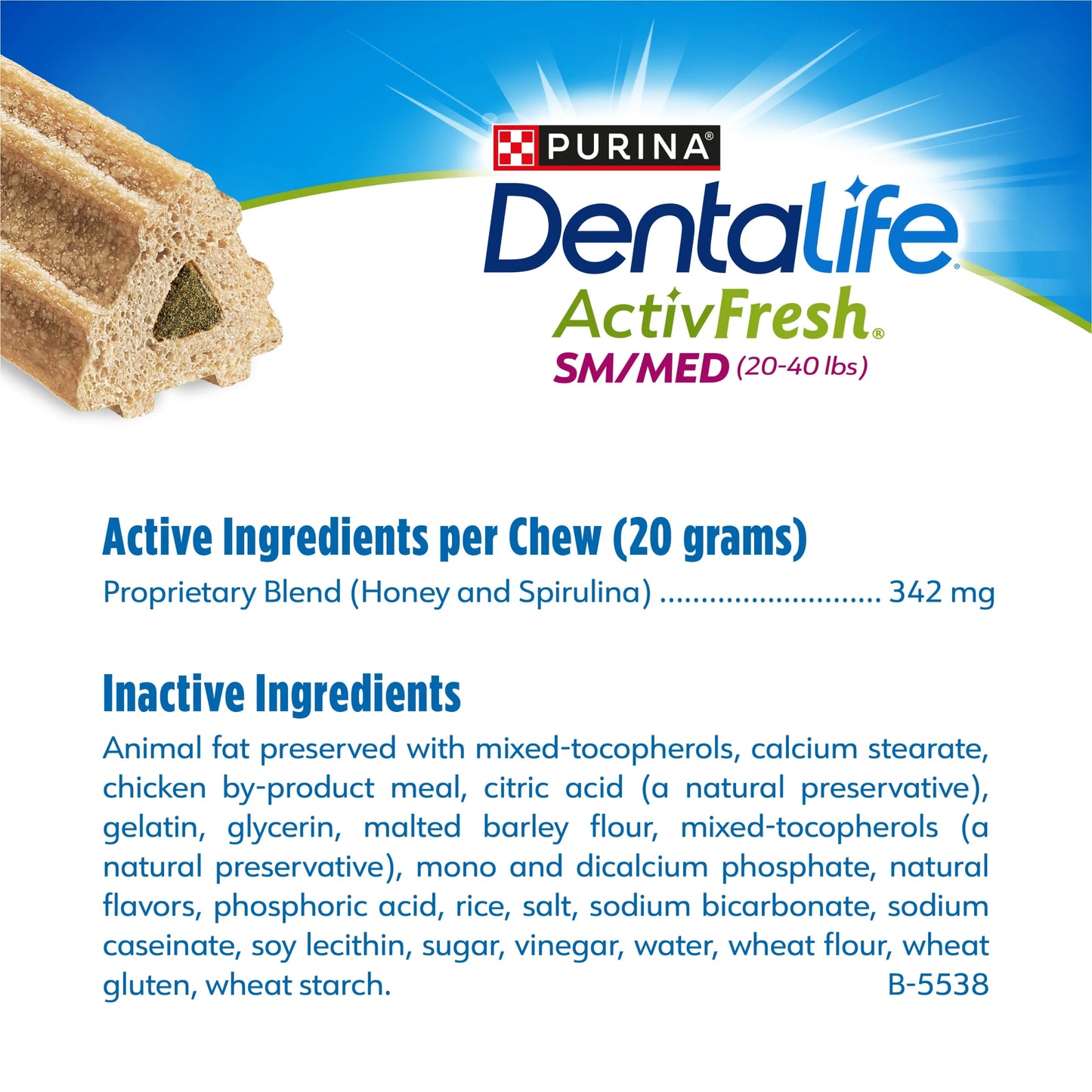 Activfresh Small & Medium Dog Treats with Chicken Chews, 15.5 Oz Pouch (21 Count)
