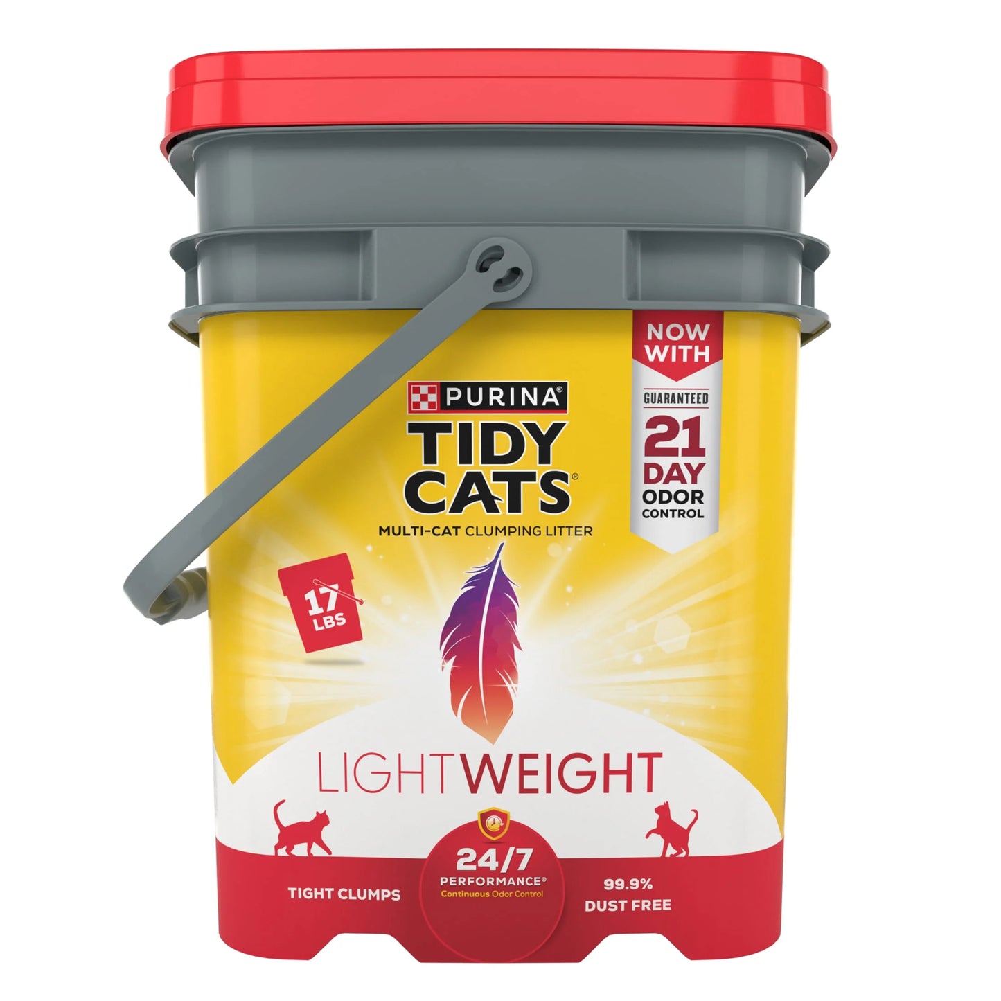 Purina Lightweight Clumping Cat Litter, Low Dust, 24/7 Odor Control, 17 Lb. Pail