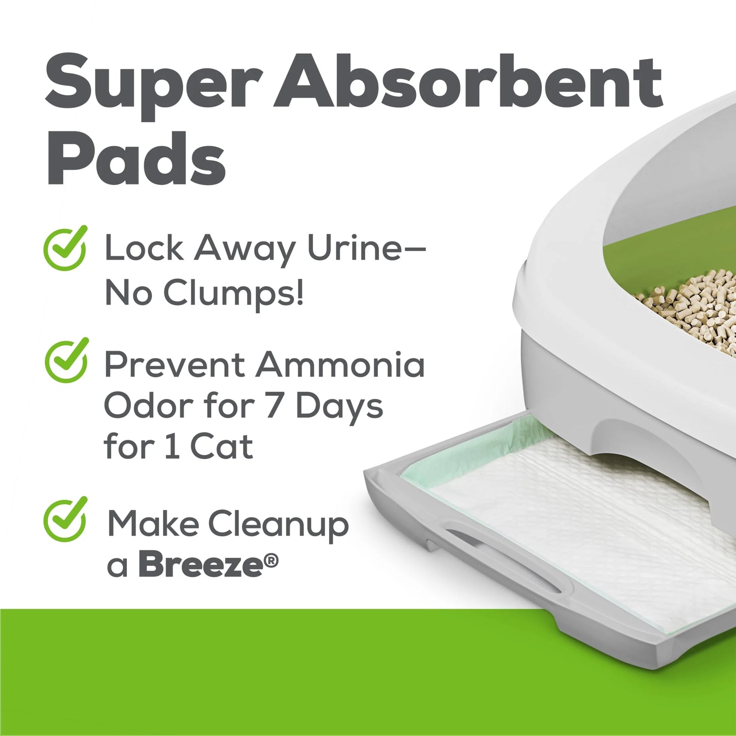 Purina Breeze Cat Litter Box Starter Kit XL, Absorbent Pads, & Pellets, Low Dust, 1 Kit