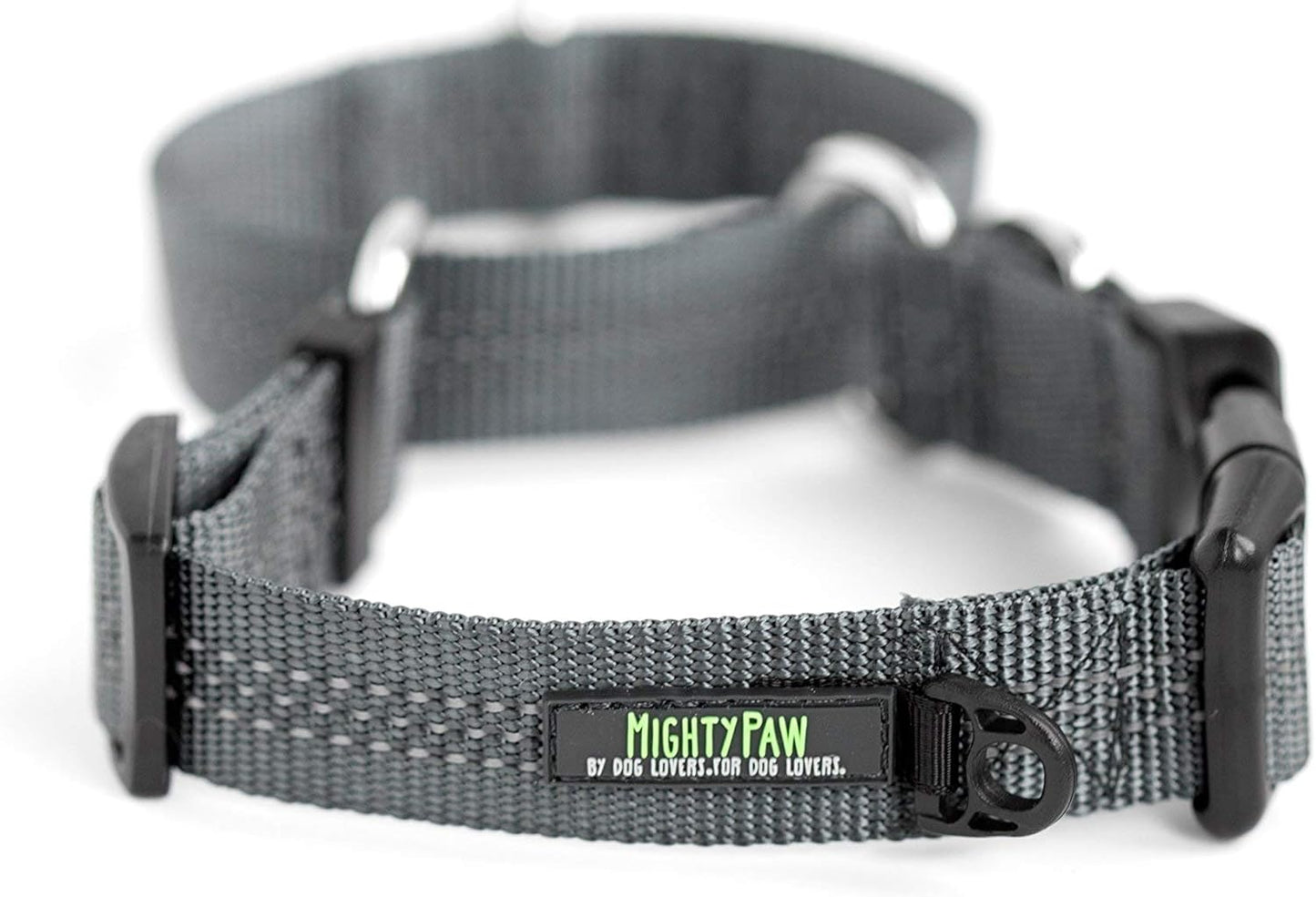 Martingale Nylon Training Collar. Our Trainer Approved Limited Slip Collar. Modified Cinch for Controlled Force for Optimal Training. Reflective Stitching to Keep Your Dog Safe