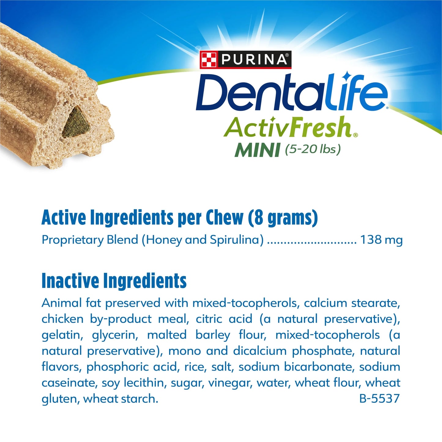 Purina Activfresh Mini & Toy Dog Dental Treats with Chicken, 16.9 Oz Pouch (56 Count)