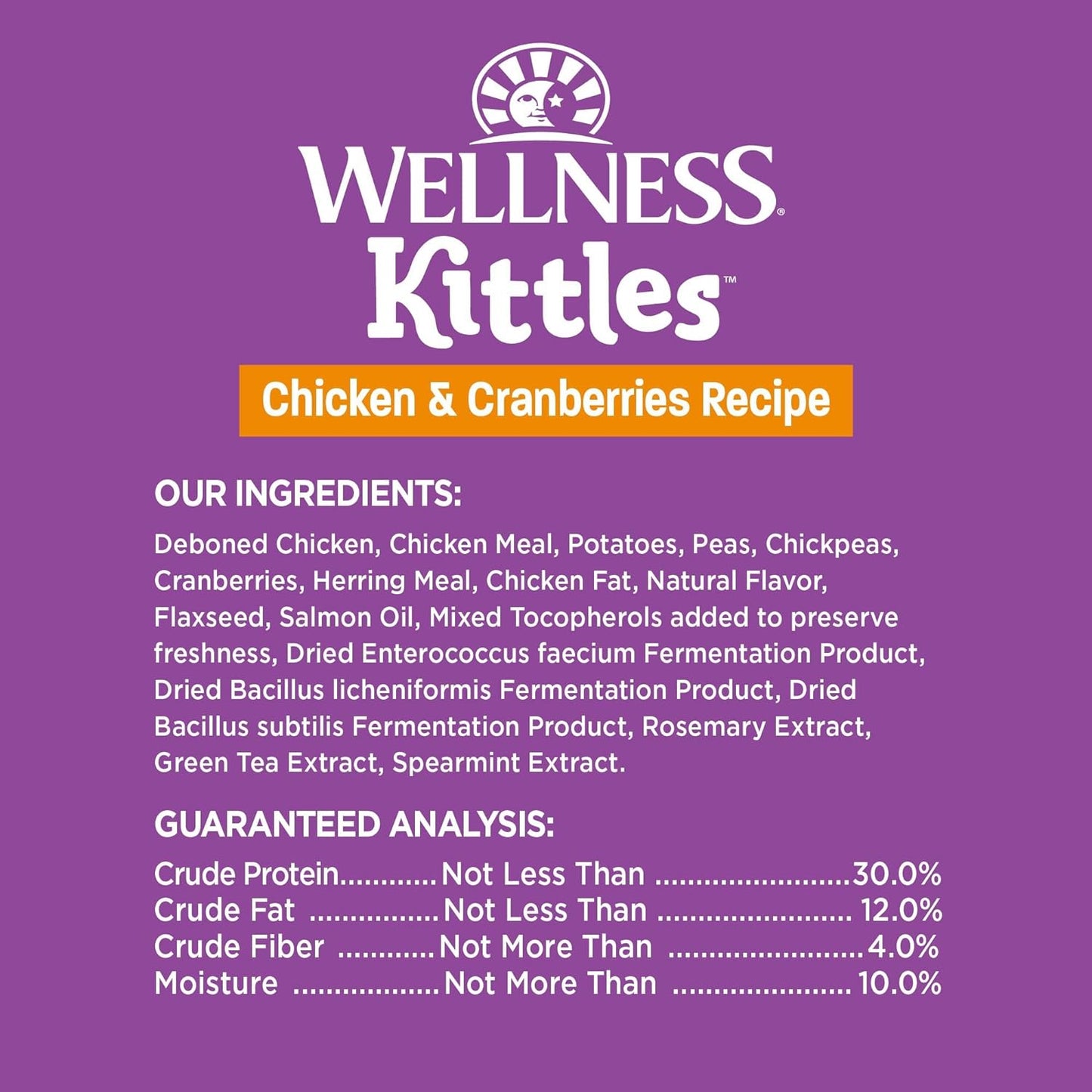 Kittles Crunchy Natural Grain-Free Cat Treats, Chicken & Cranberry, 2-Ounce Bag