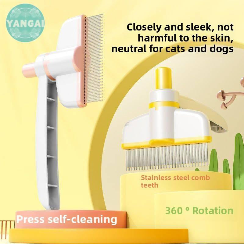 Cat and Dog Comb, Knot Removal and Floating Hair Removal Tool, Pet Self-Cleaning Comb, Long Hair Massage, Knotting and Hair Removal Special