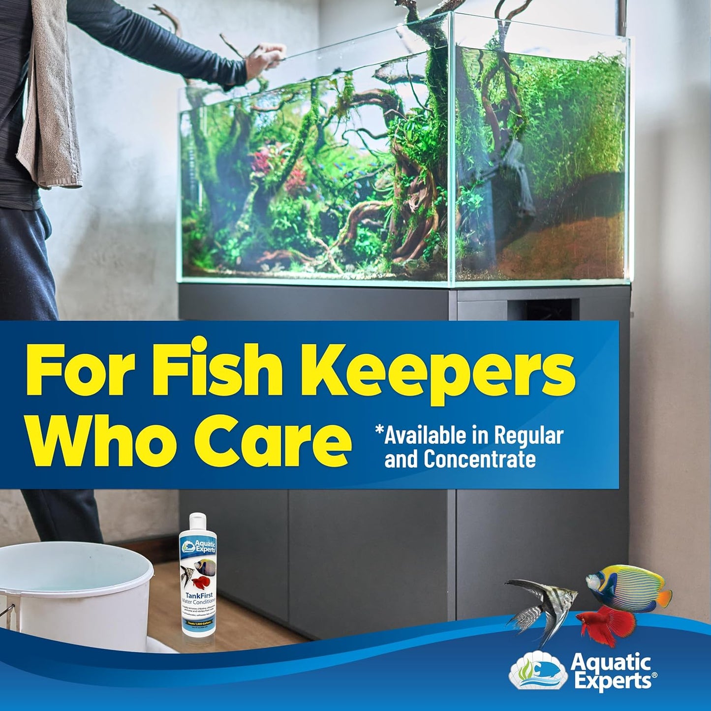Tankfirst Complete Aquarium Water Conditioner - Fish Water Conditioner, Instantly Removes Chlorine, Chloramines, and Detoxifies Ammonia from Fish Tank (Tankfirst Regular, 500 Ml)