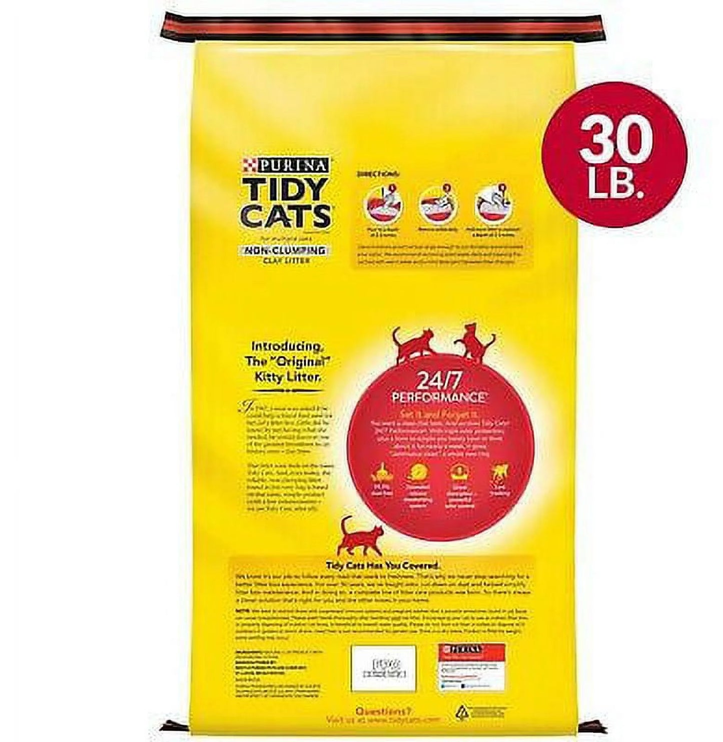 Non Clumping Multi Cat Litter 30 Lb. Bag - 24/7 Performance
