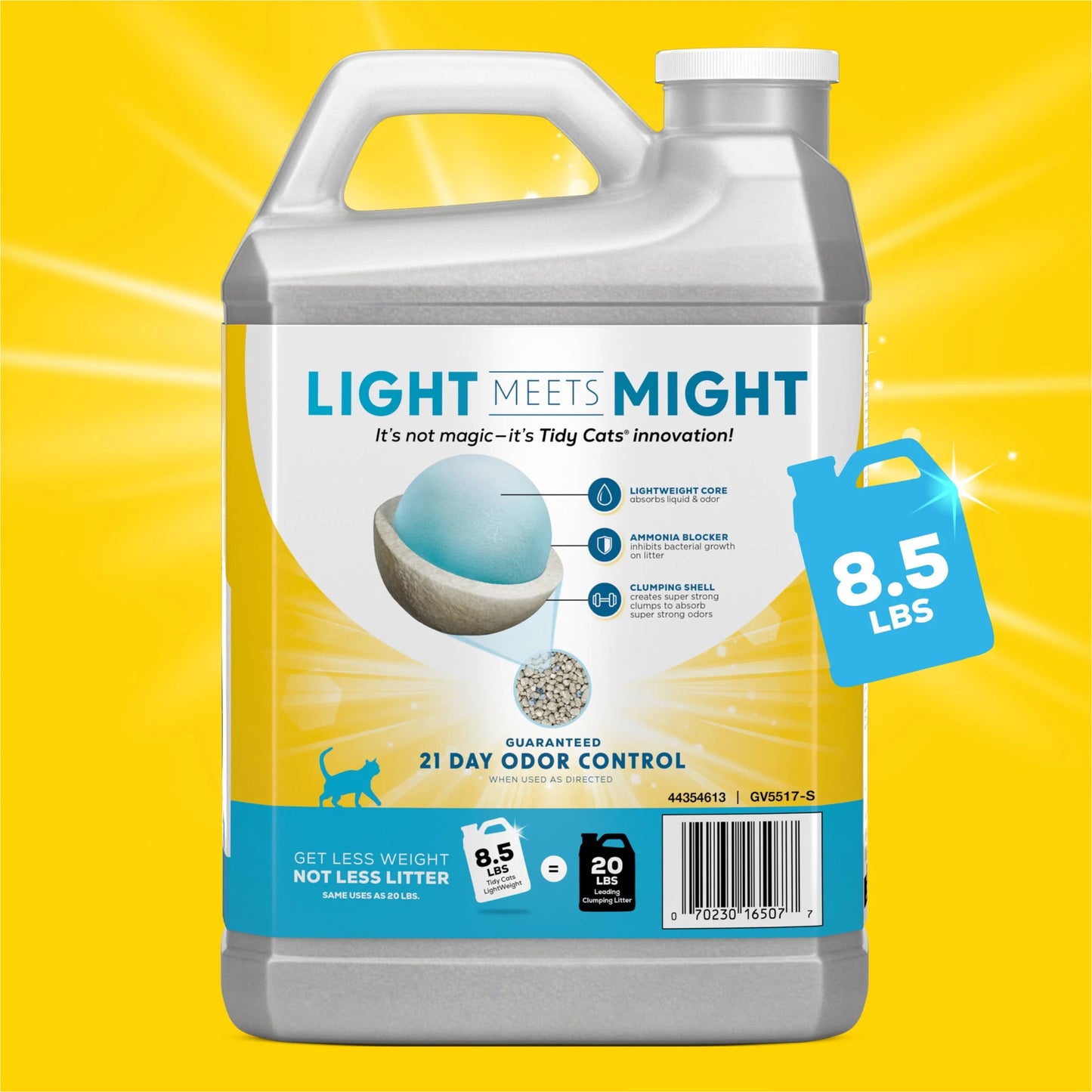 Purina Lightweight Clumping Cat Litter, Low Dust, 24/7 Odor Control, 8.5 Lb. Jug
