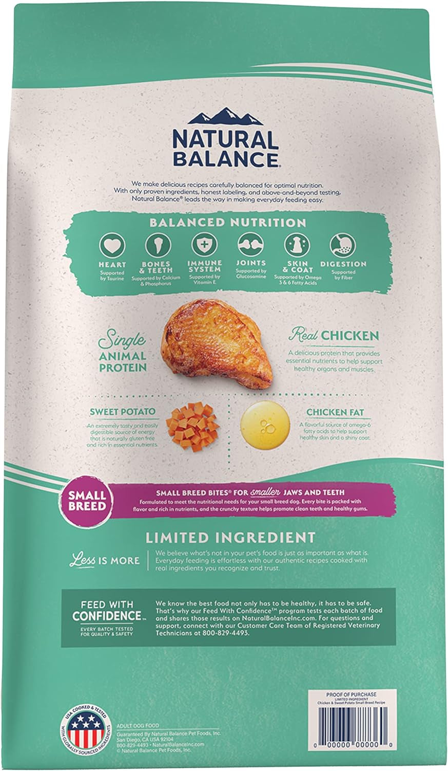 Limited Ingredient Small Breed Adult Grain-Free Dry Dog Food, Chicken & Sweet Potato Recipe, 4 Pound (Pack of 1)