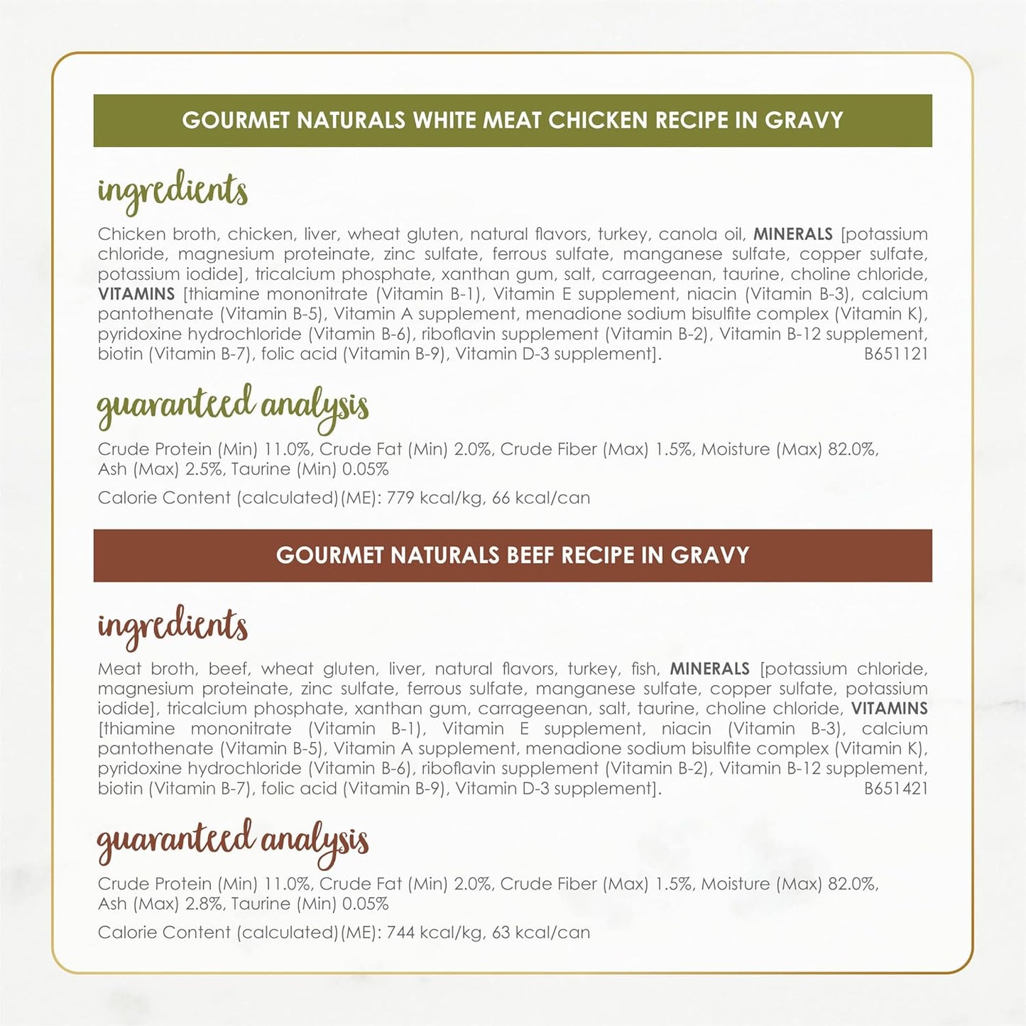 Purina  Wet Cat Food Variety Pack Gourmet Naturals Poultry and Beef Collection - (Pack of 30) 3 Oz. Cans