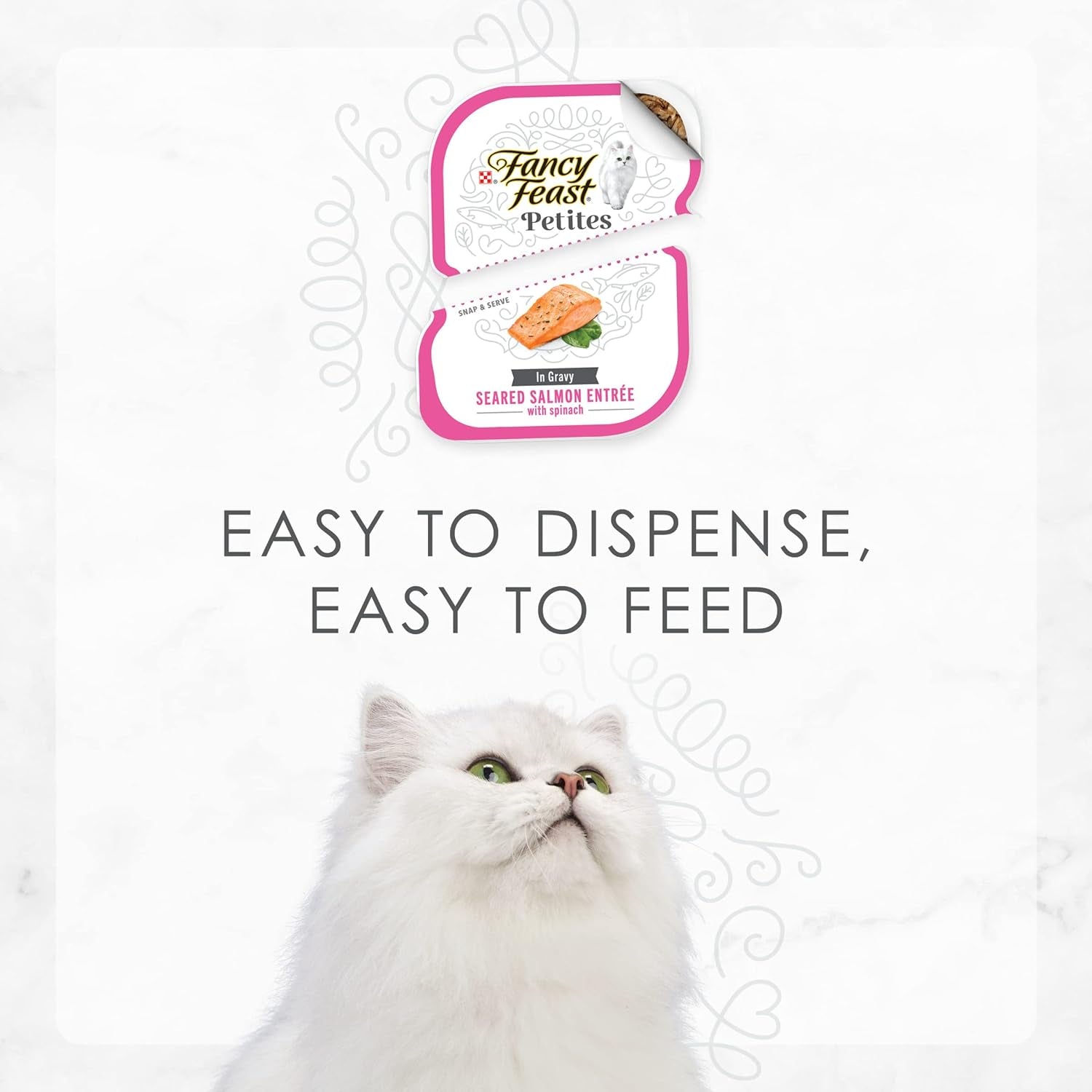 Purina Fancy Feast Gourmet Gravy Wet Cat Food, Petites Seared Salmon with Spinac