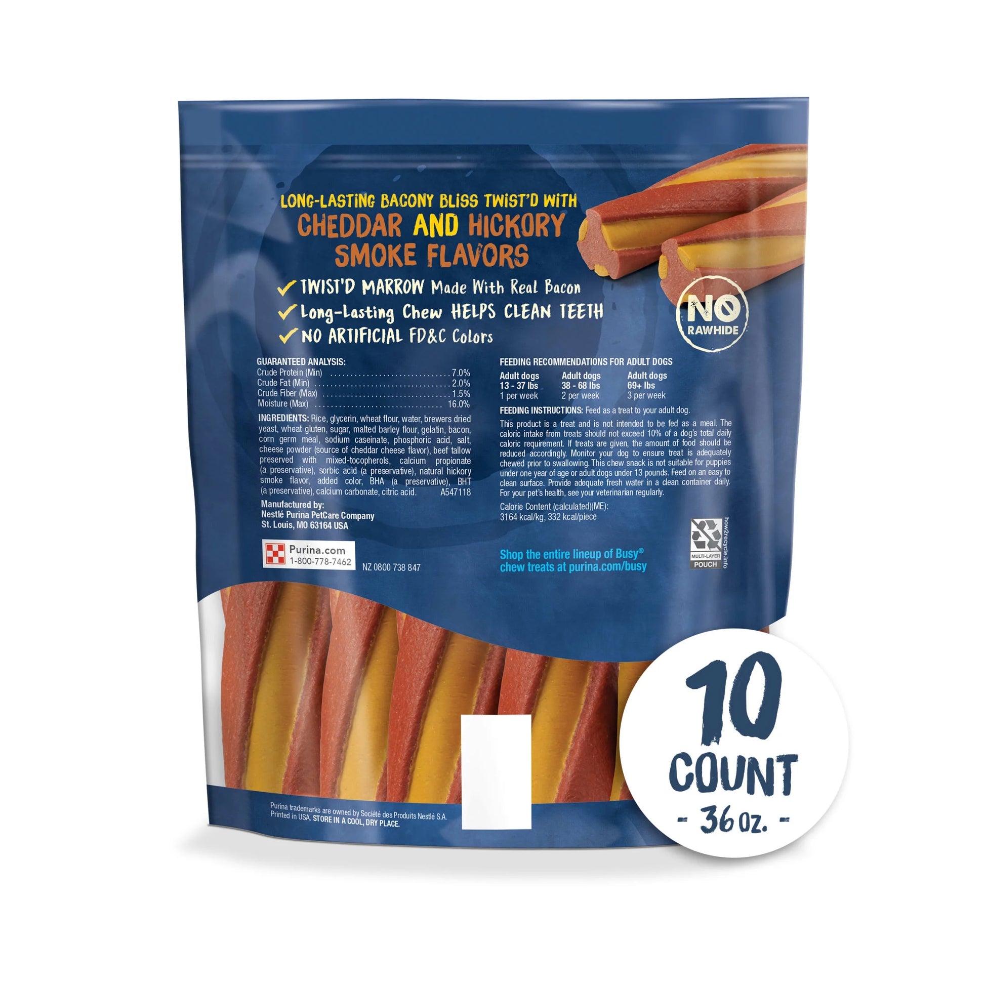 Purina  with Beggin' Twist'D Small & Medium Dog Treats with Cheddar, 36 Oz Pouch (10 Count)