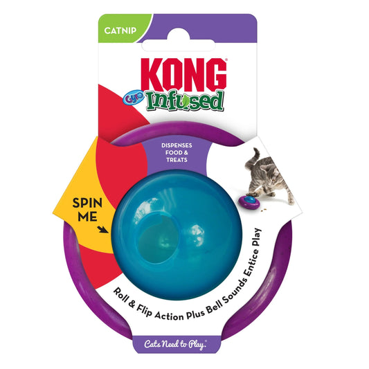 Infused Gyro Cat Toy Treat Dispenser Purple One Size (2 Pack)