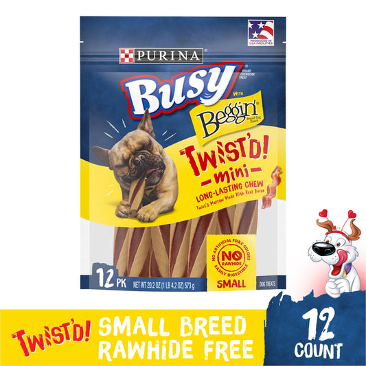 Purina  with Beggin' Twist'D Small Dog Treats with Bacon Chews, 20.2 Oz Pouch (12 Count)