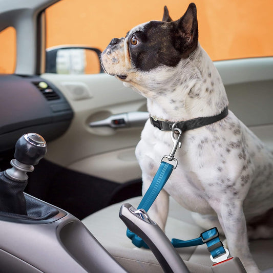 Dog Seat Belt for Car - Adjustable Dog Car Safety Harness, Elastic anti Shock Dog Seat Belt.
