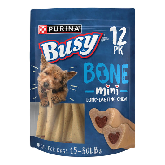 Purina  15-30 Lbs Dog Treats with Real Pork, Long-Lasting Chews, 21 Oz Pouch (12 Count)