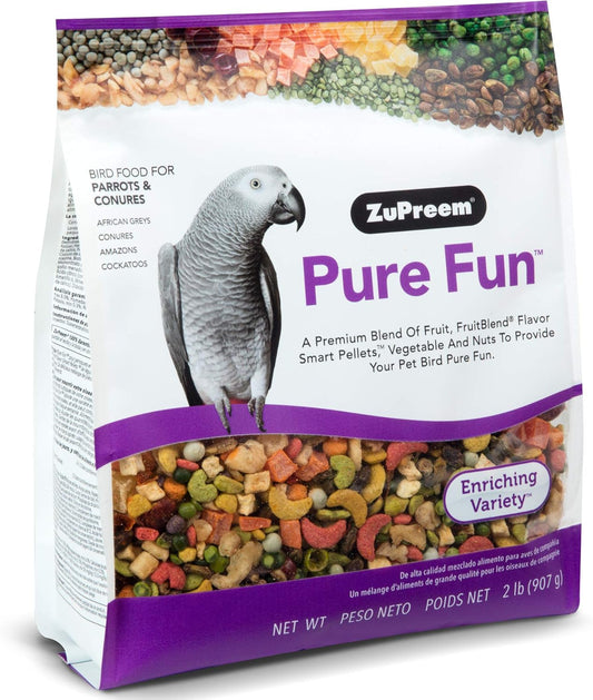 Pure Fun Parrots & Conures Bird Food 2 Pk 2 Lbs