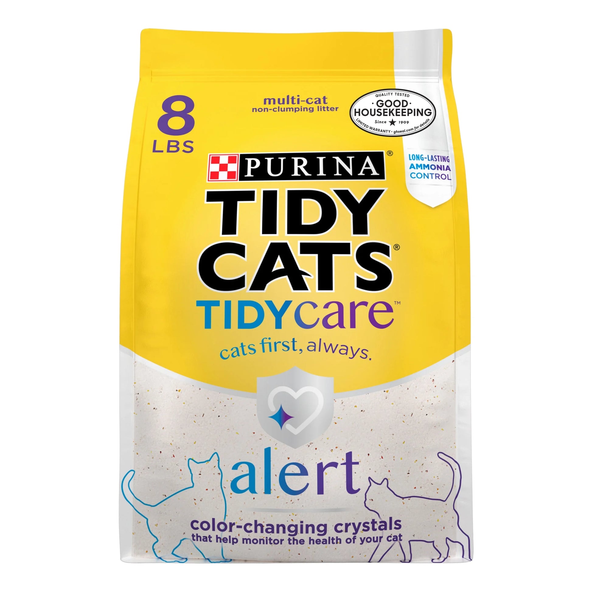 Purina  Tidy Care Alert Health Monitoring Cat Litter with Silica Crystals, 8 Lb Box