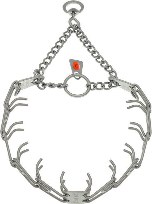Matte Stainless Steel Scratch Resistant Dog Collar with Swivel D-Ring Training Collar for Small Dogs Made in Germany (16In X 2.25Mm (Neck Size up to 13 In) | Matte)