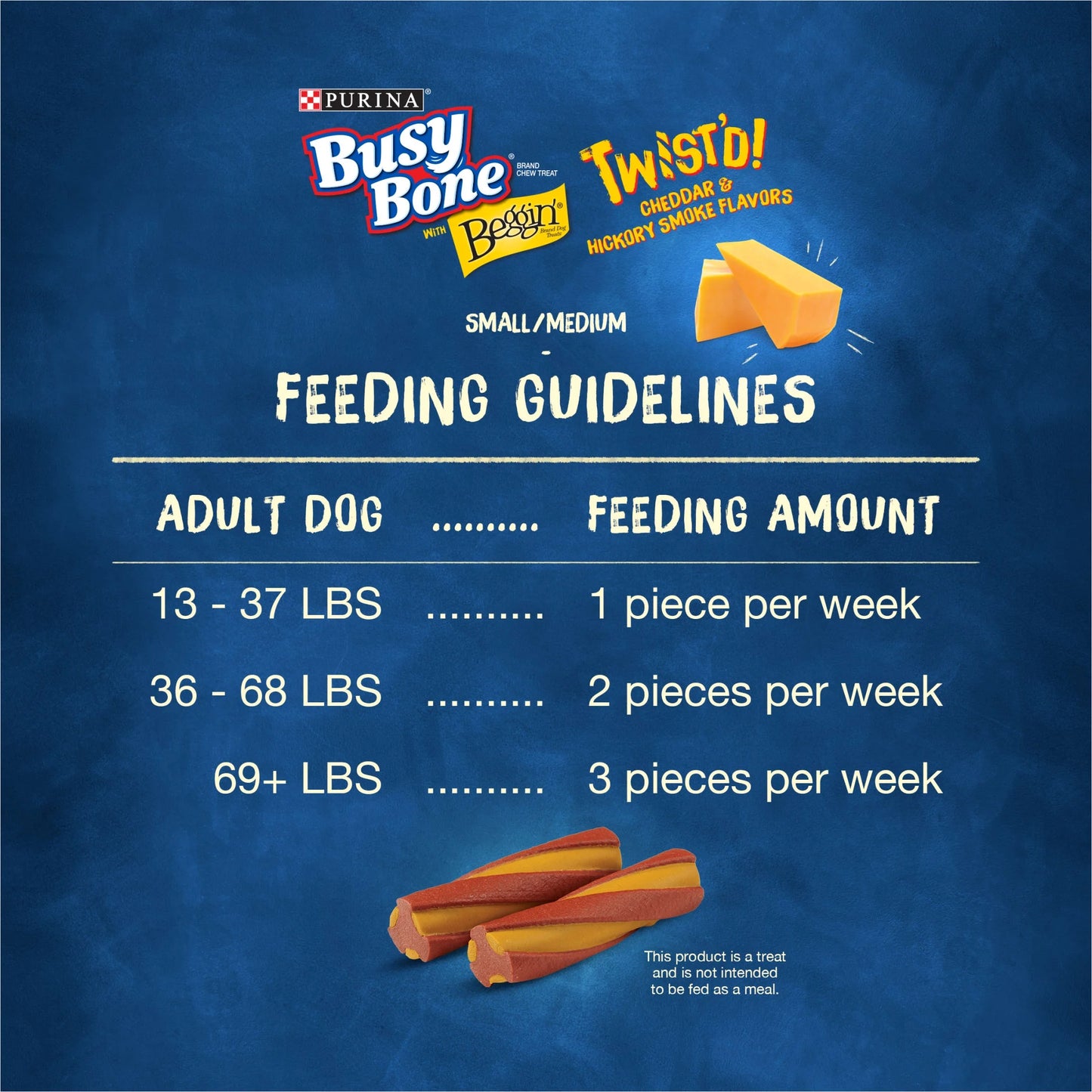 Purina  with Beggin' Twist'D Small & Medium Dog Treats with Cheddar, 36 Oz Pouch (10 Count)