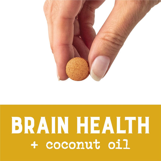 Dog Supplements Powered by Purina Brain Health Chewable Tablets with Coconut Oil - 4.02 Oz. Canister
